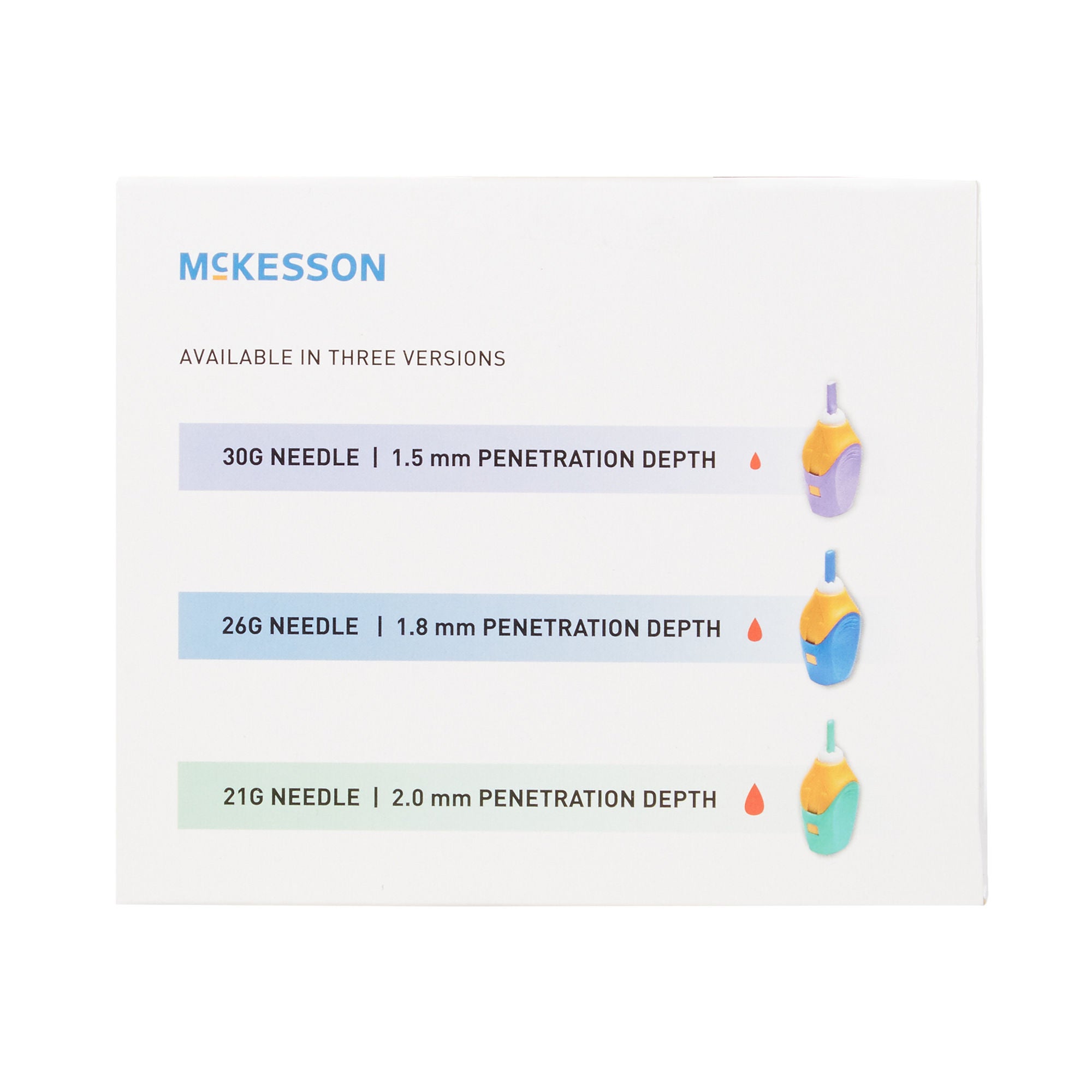 McKesson Brand - 16-PASL21G Safety Lancet McKesson 21 Gauge Retractable Pressure Activated Multiple Sites