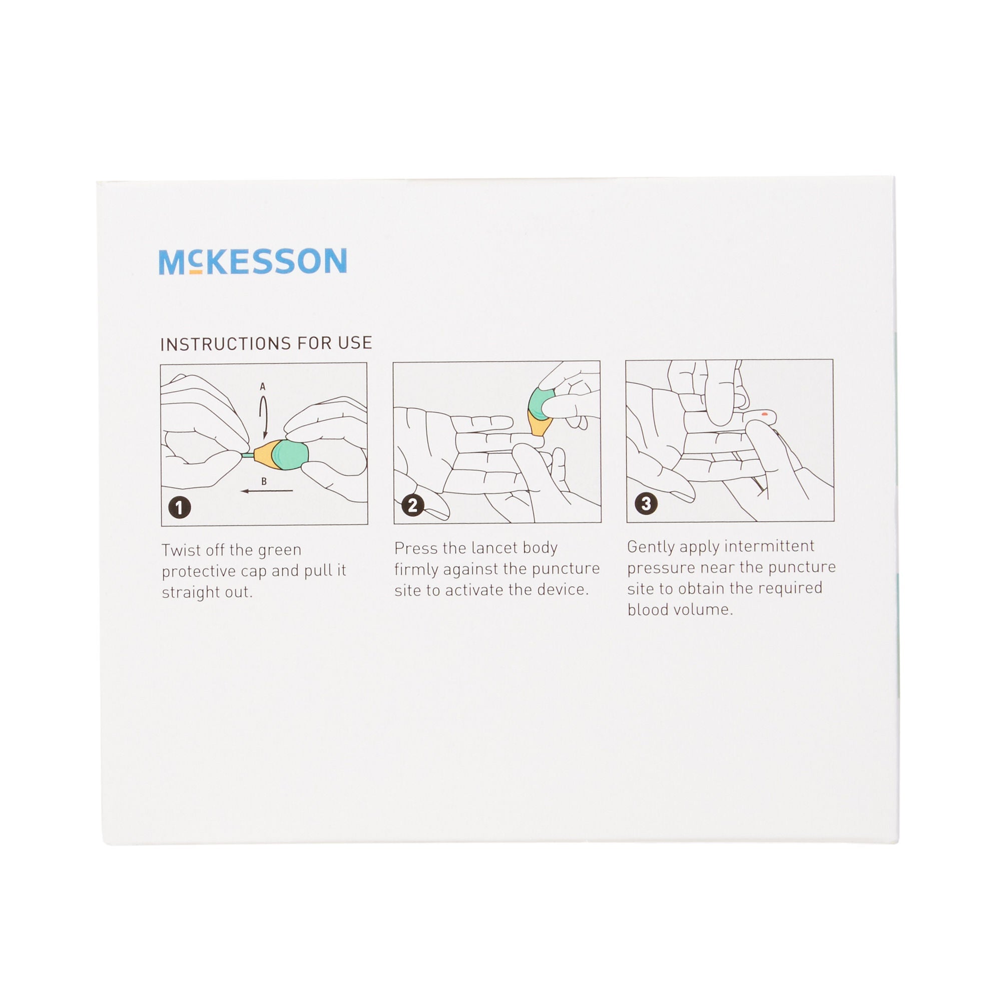 McKesson Brand - 16-PASL21G Safety Lancet McKesson 21 Gauge Retractable Pressure Activated Multiple Sites