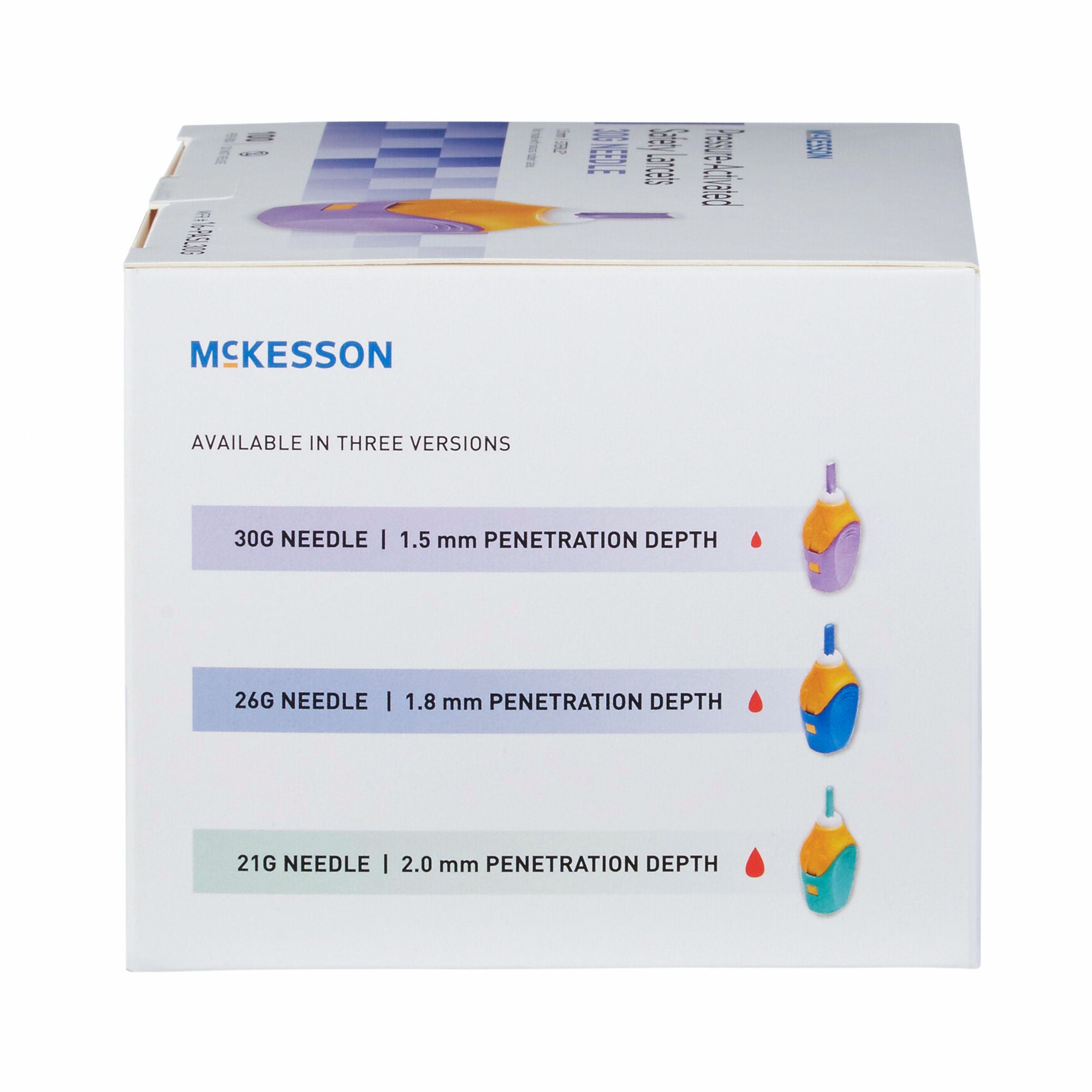 McKesson Brand - 16-PASL30G Safety Lancet McKesson 30 Gauge Retractable Pressure Activated Finger