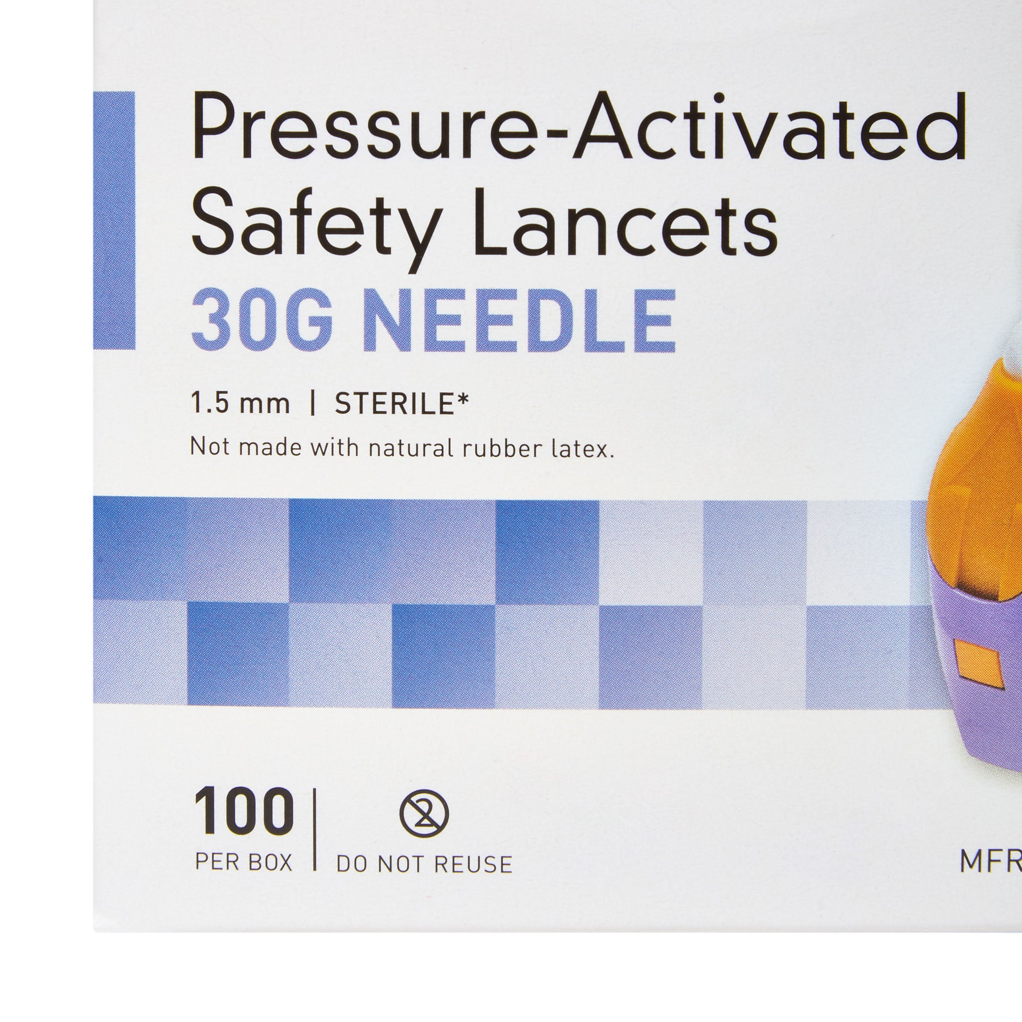 McKesson Brand - 16-PASL30G Safety Lancet McKesson 30 Gauge Retractable Pressure Activated Finger