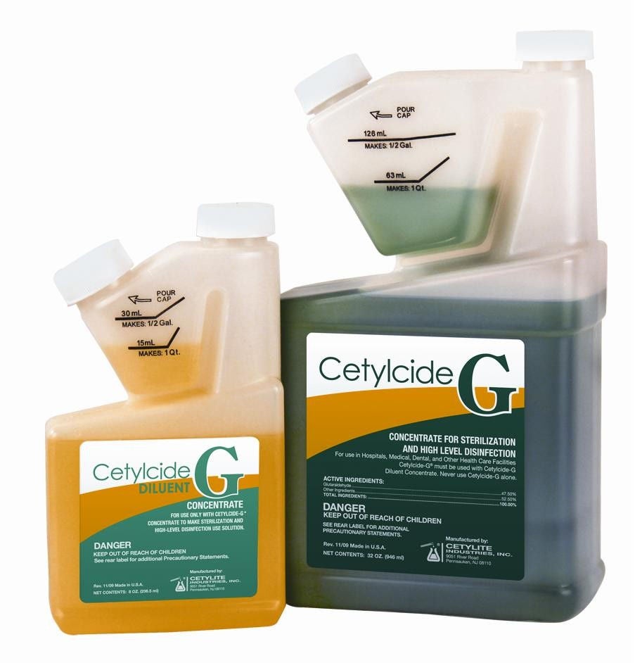 Cetylite - 0122 Glutaraldehyde High-Level Disinfectant Cetylcide-G® Activation Required Liquid Concentrate 32 oz. Bottle Reusable