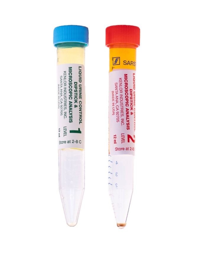 Kenlor Ind - 220305 Microscopic / Dipstick Urine Control Set Urine Level 1, 2 2 X 5 X 12 mL