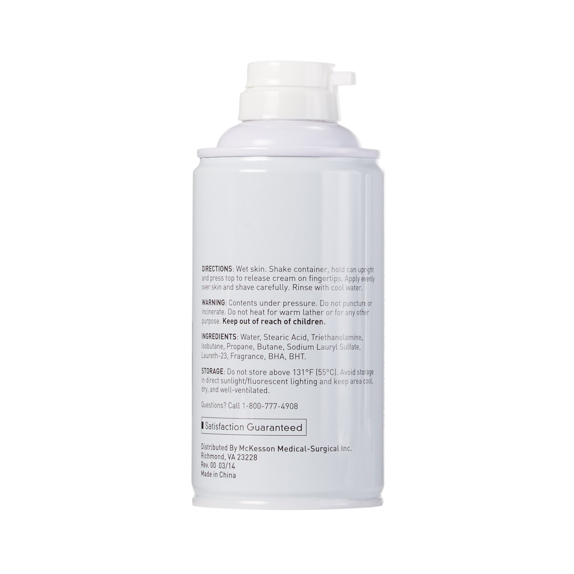 McKesson Brand 16-SCF11 - McKesson Shaving Cream, 11 oz Aerosol Can - 1/Each, 12/Box, 48/Case