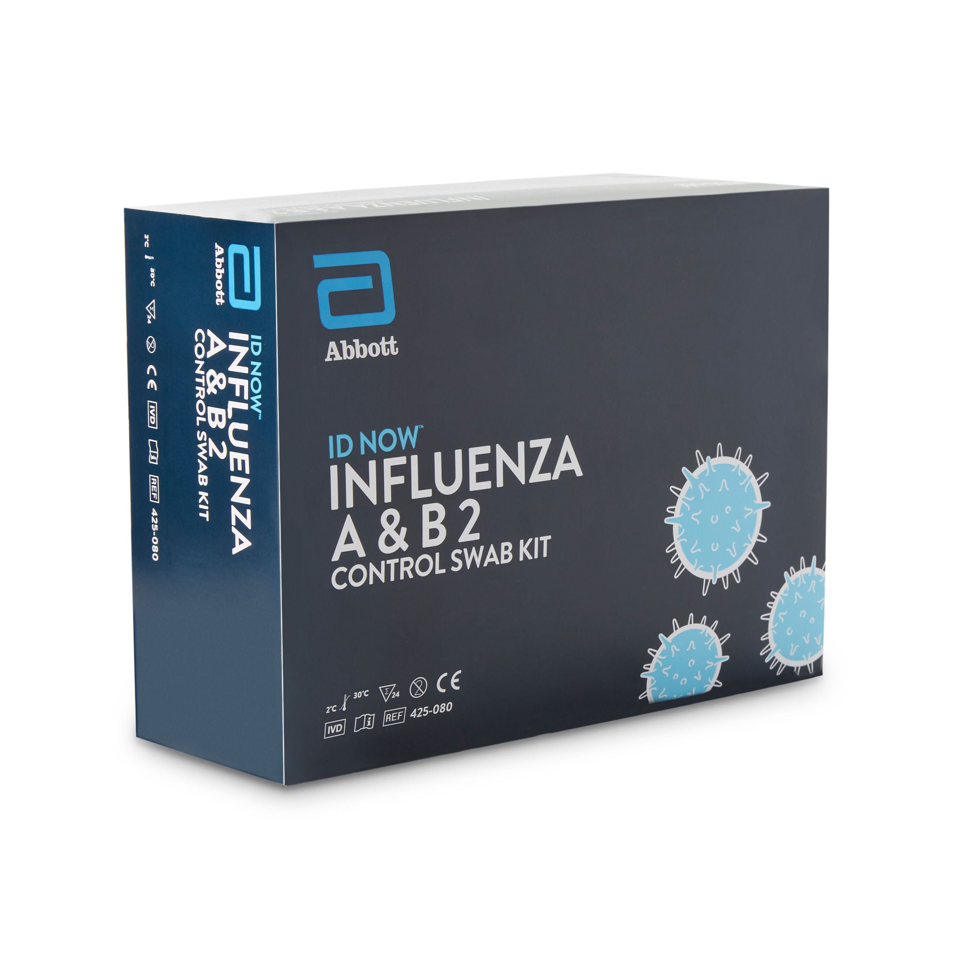 Abbott Rapid Dx North America LLC - 425080 Immunology Control Set ID NOW™ Influenza A + B Positive Level / Negative Level 24 Swabs
