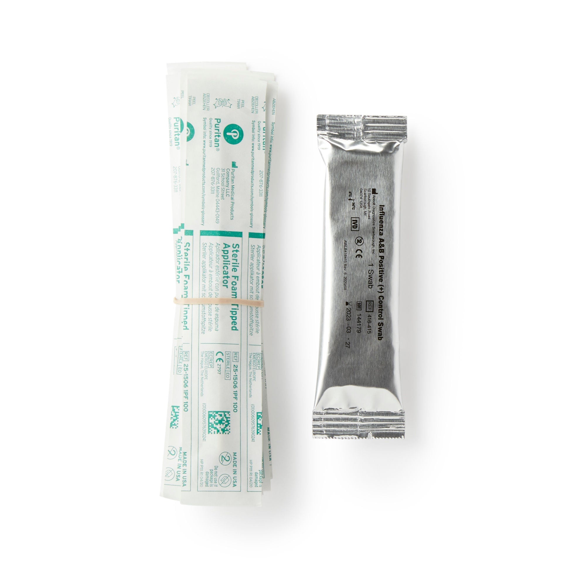 Abbott Rapid Dx North America LLC - 425080 Immunology Control Set ID NOW™ Influenza A + B Positive Level / Negative Level 24 Swabs