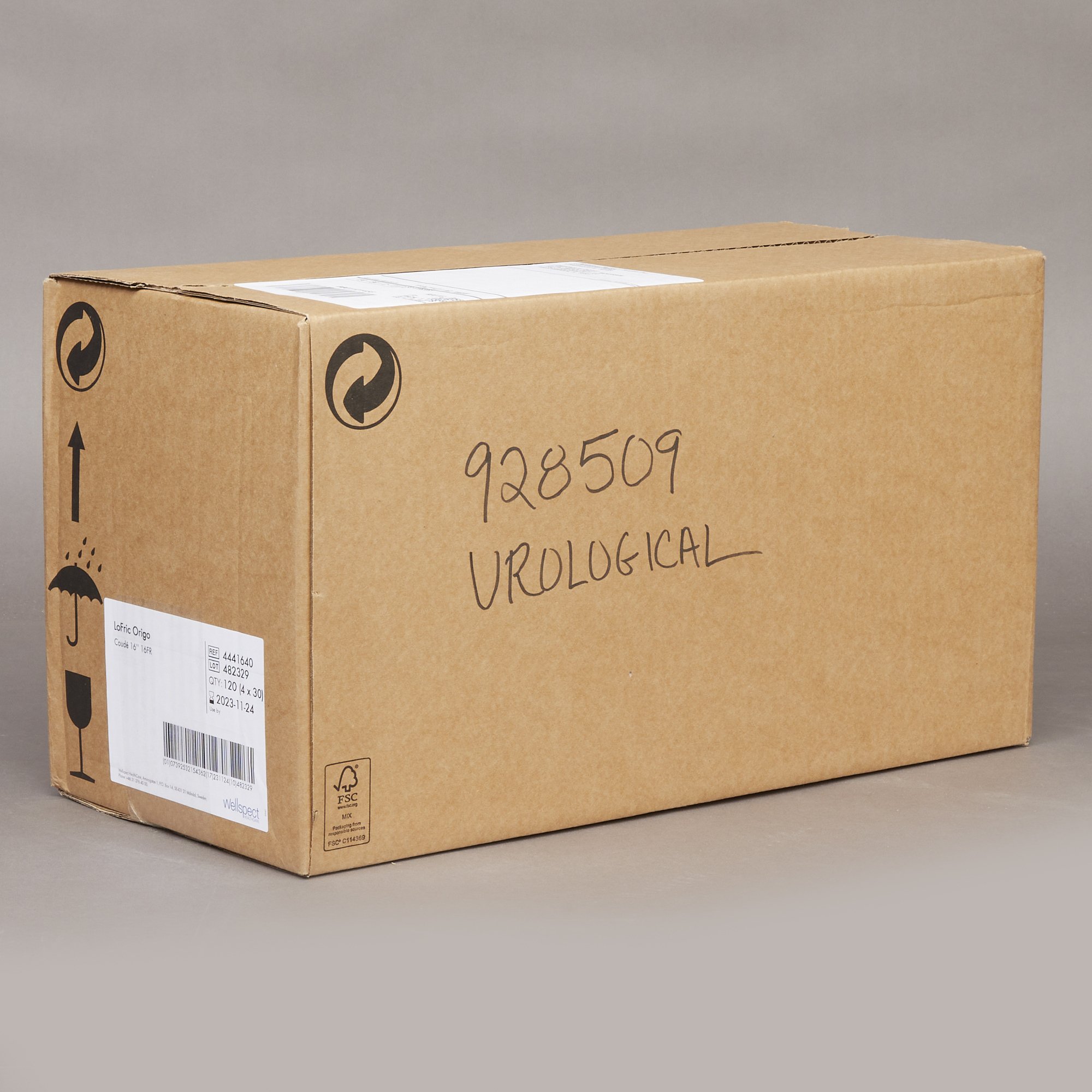 Wellspect Healthcare 4441640 - LoFric® Urethral Catheter, 16 Fr., Male, Coudé - 1/Each, 30/Box, 120/Case