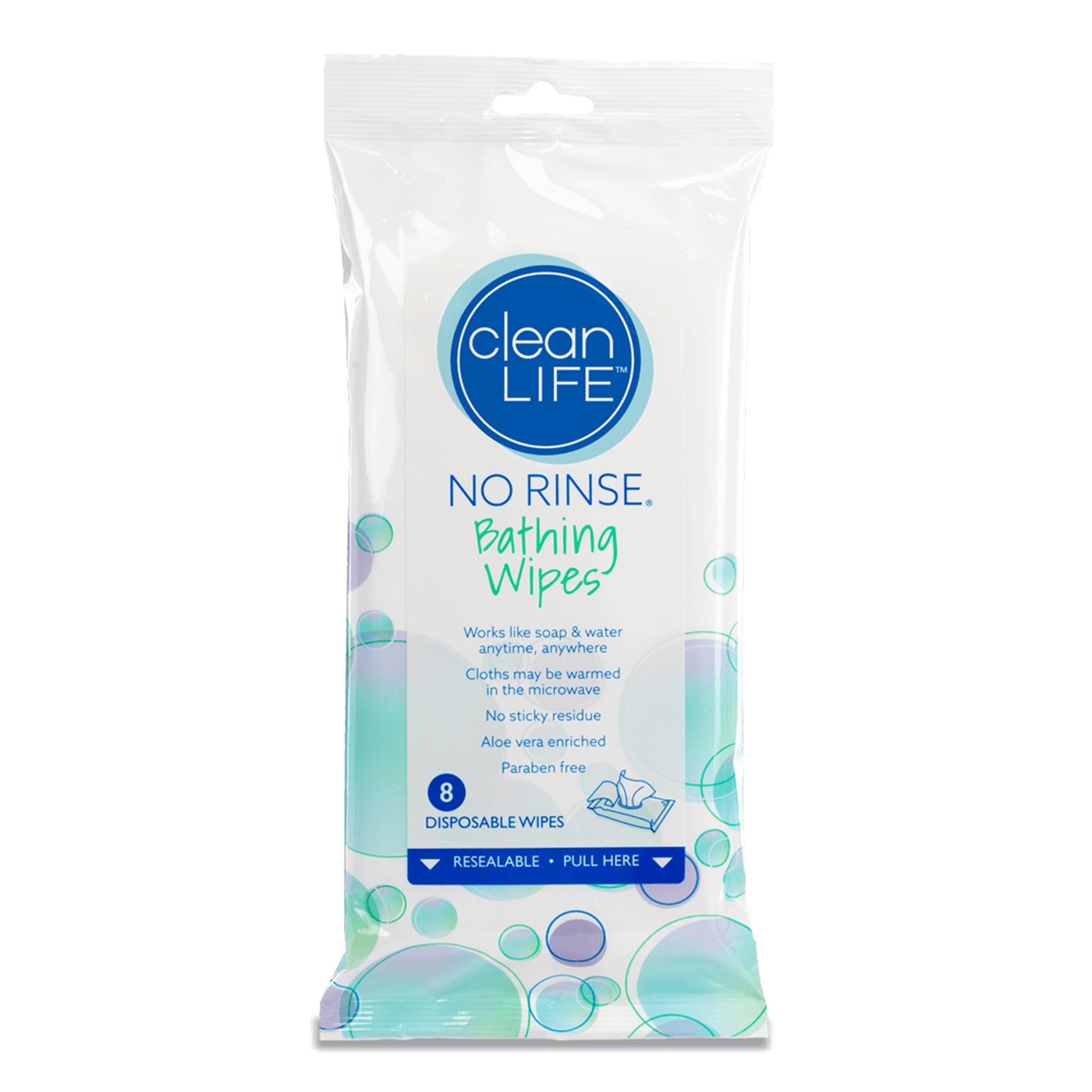 CleanLife Products - 01000 No Rinse® Cleansing & Deodorizing Bath Wipes