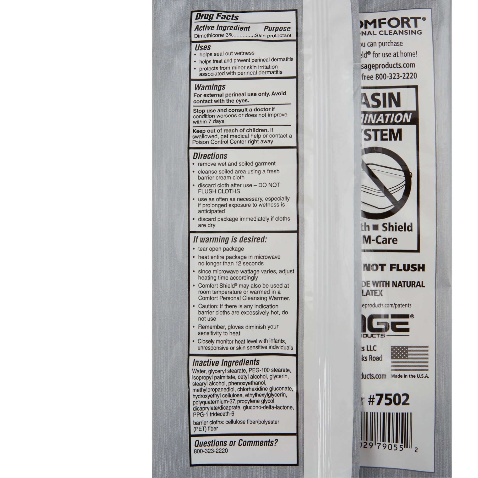 Sage Products - 7502 Comfort Shield® Incontinent Care Wipe