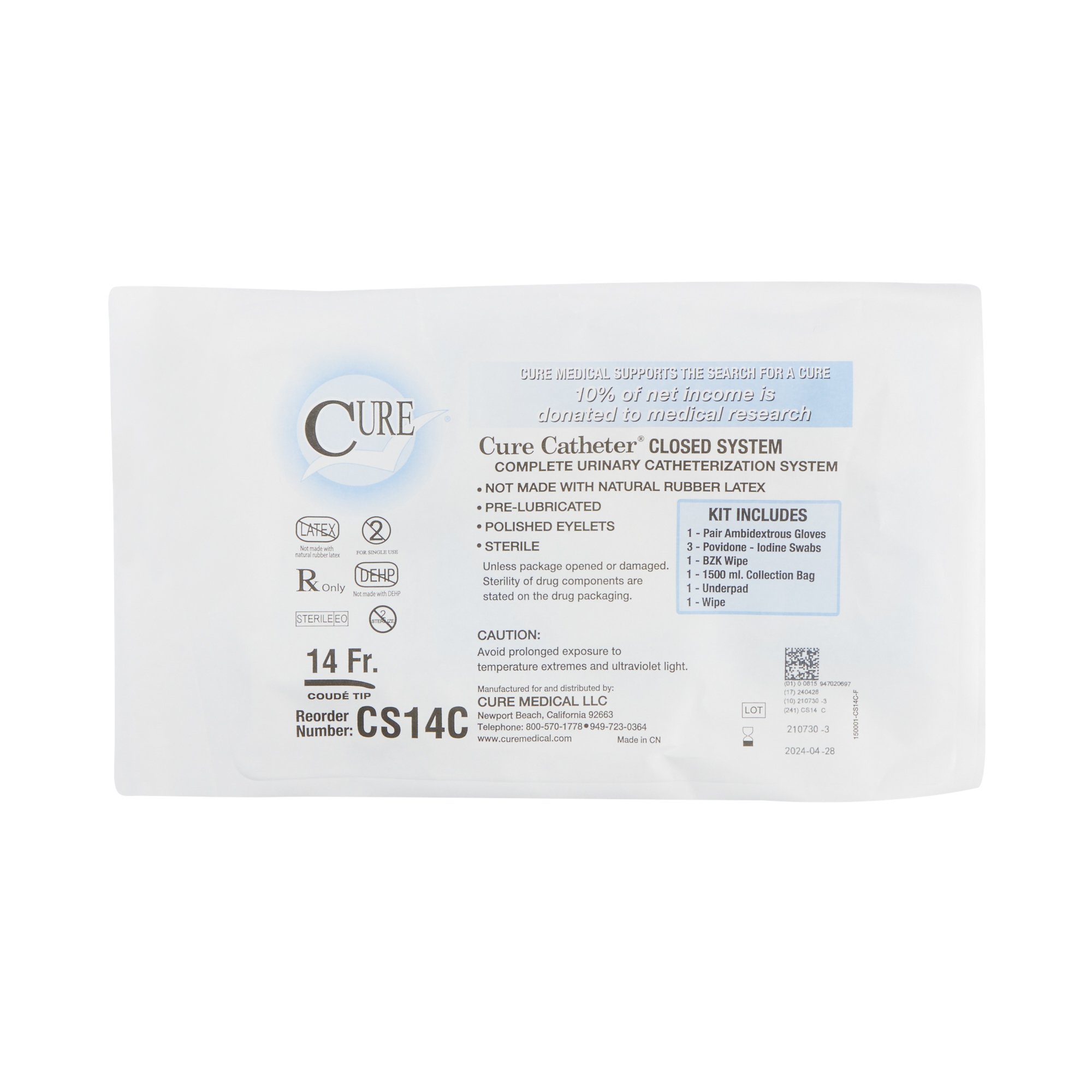 ConvaTec - CS14C Cure Catheter™ Intermittent Catheter