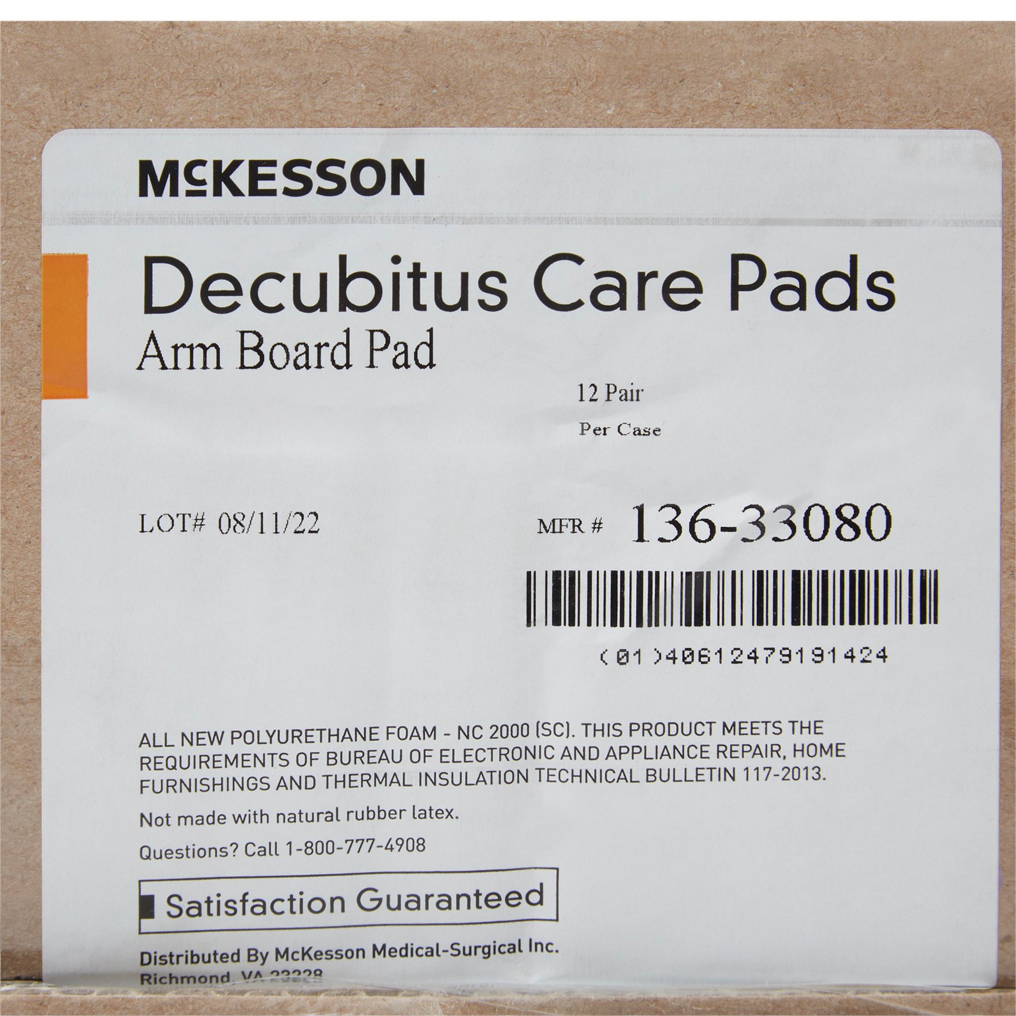 McKesson Brand 136-33080 - McKesson Armboard Pads - 1/Each, 12/Case