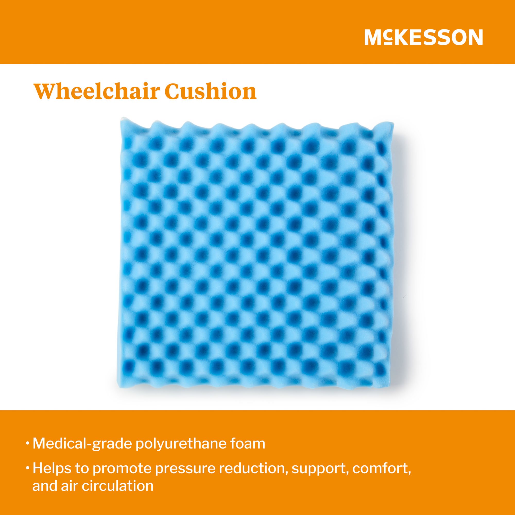 McKesson Brand 136-58132 - McKesson Seat Cushion, 18 W X 16 D X 3 H Inch - 1/Each, 18/Case