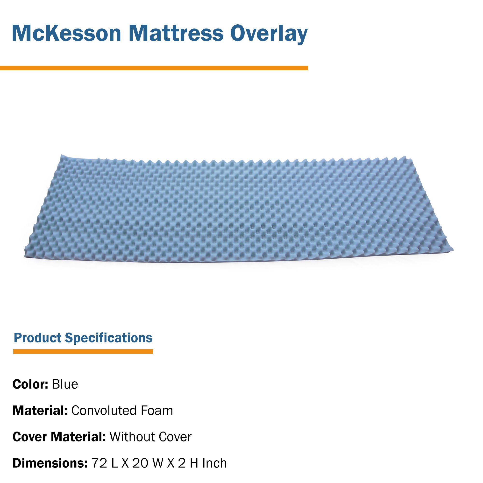 McKesson Brand 136-79631 - McKesson Mattress Overlay - 1/Each, 12/Case