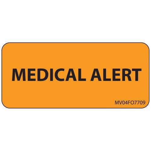 PDC Healthcare - MV04FO7709 Pre-Printed Label Anesthesia Label Orange Medication Instruction 1 X 2-1/4 Inch