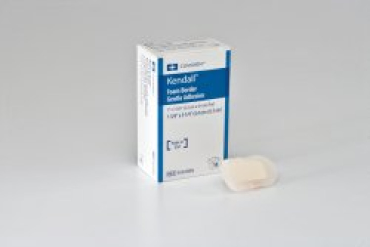 Cardinal 55523BG - Kendall™ Gentle Bordered Foam Dressing with Silicone Adhesive, 4.4 x 8.3 cm - 1/Each, 10/Box, 50/Case
