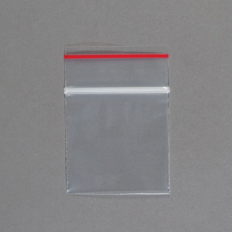 Health Care Logistics - 7501 Reclosable Bag Premium Red Line™ 2 X 2 Inch Plastic Clear Zipper Closure