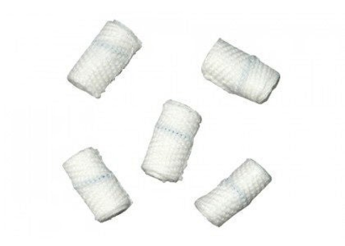 Dukal - 61401-P Surgical Peanut Sponge Dukal X-Ray Detectable Cotton Gauze 3/8 Inch Diameter 5 Count Count Holder Sterile