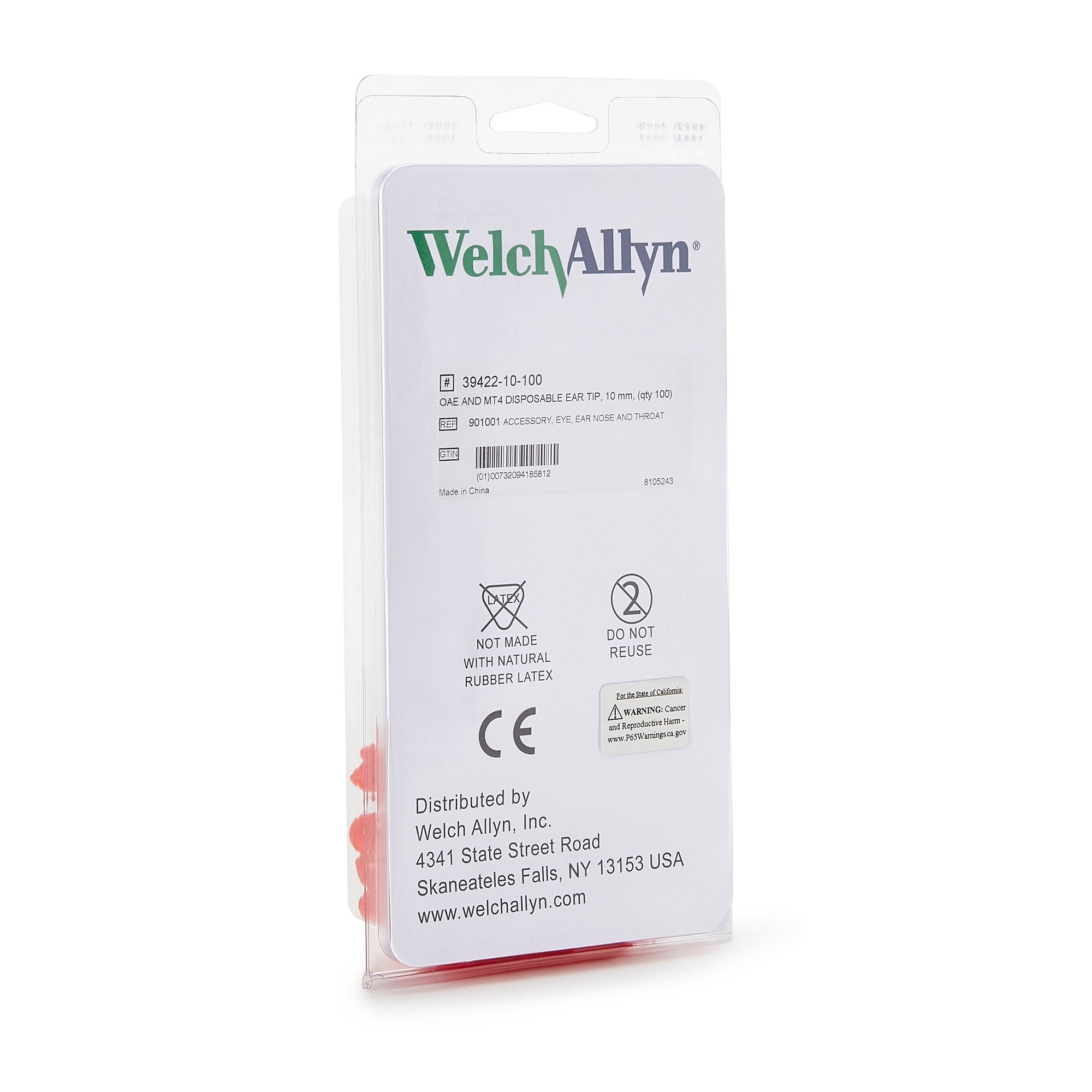 Welch Allyn - 39422-10-100 Ear Tip 10 mm For use with Audio Screener