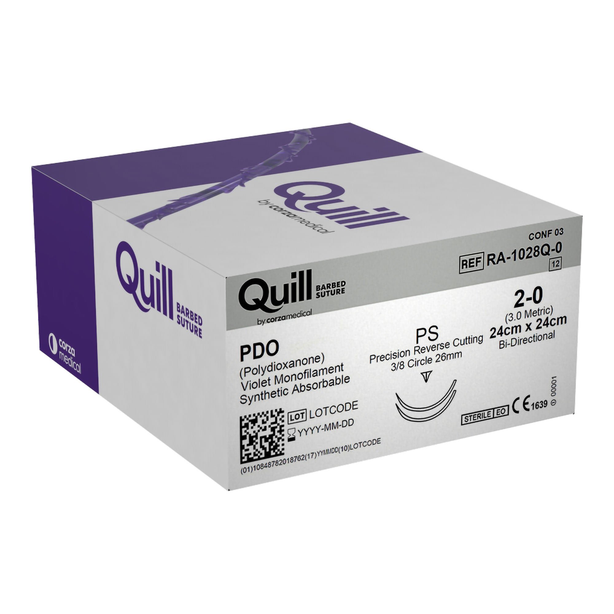 Surgical Specialties - RA-1028Q-0 Quill™ Knotless Tissue-Closure Device Suture with Needle