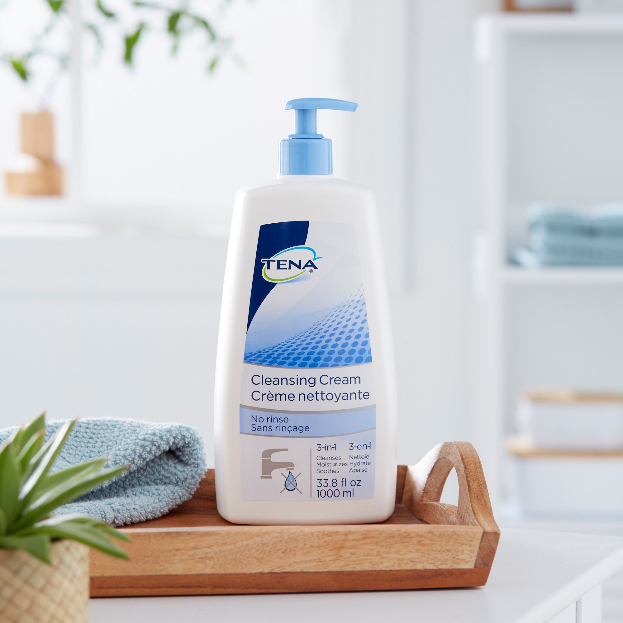 Essity HMS North America Inc 64435 - Tena® Body Wash Cleansing Cream, Alcohol-Free 3-in-1 Formula, Scented, 1,000 mL - 1/Each, 8/Case