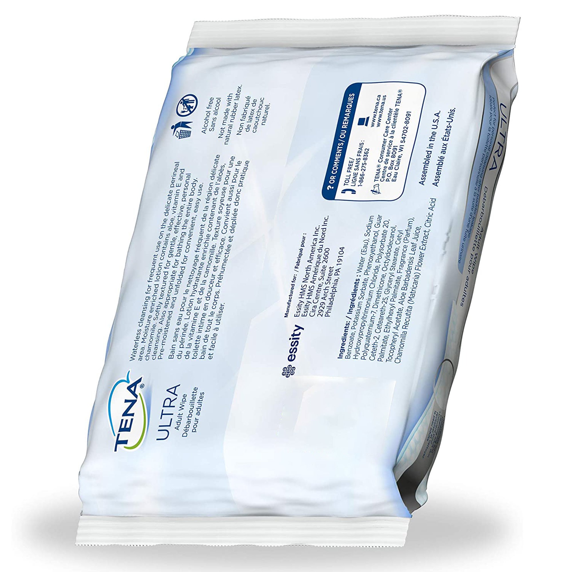 Essity HMS North America Inc - 65726 Tena UltraFlush Flushable Personal Wipes