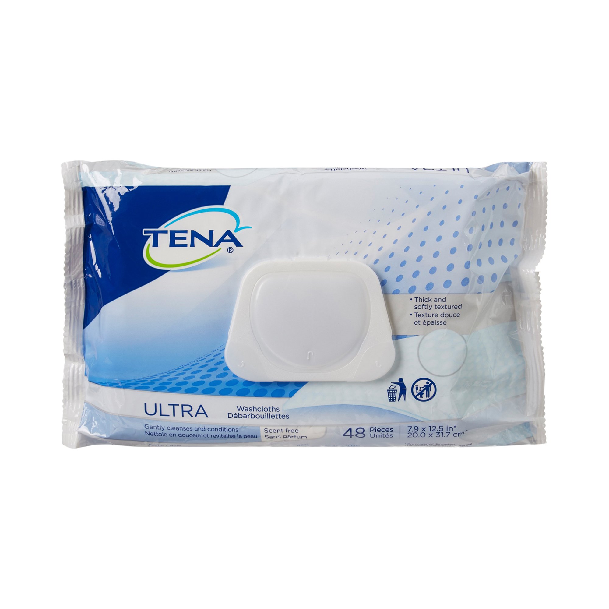 Essity HMS North America Inc 65722 - Tena ProSkin™ Ultra Personal Cleansing Wipe - 48/Pack, 576/Case