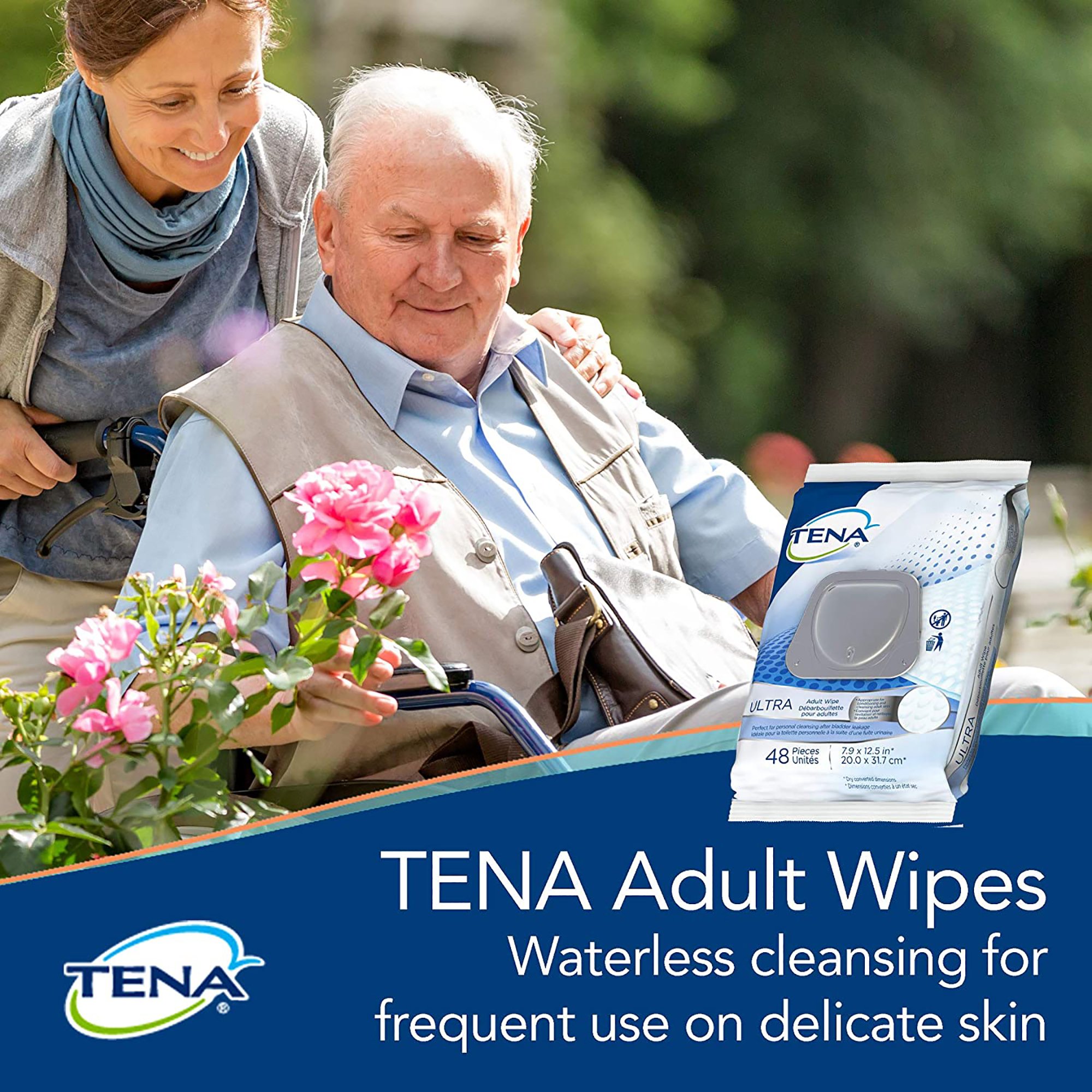 Essity HMS North America Inc 65724 - Tena® Classic Disposable Personal Cleansing Wipe, Alcohol-Free, Scented - 48/Pack, 576/Case