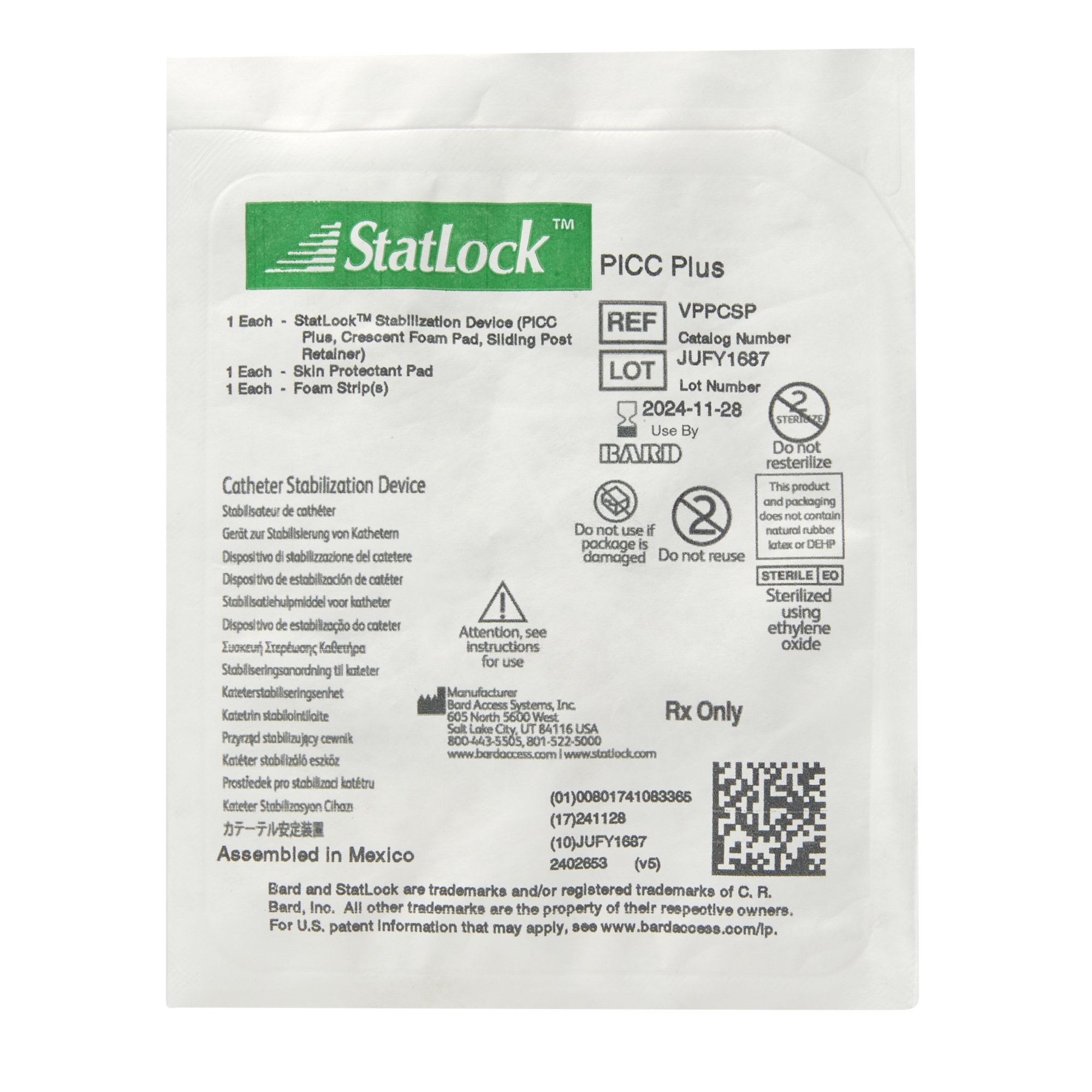 BD - VPPCSP Statlock® PICC Plus Stabilization Device