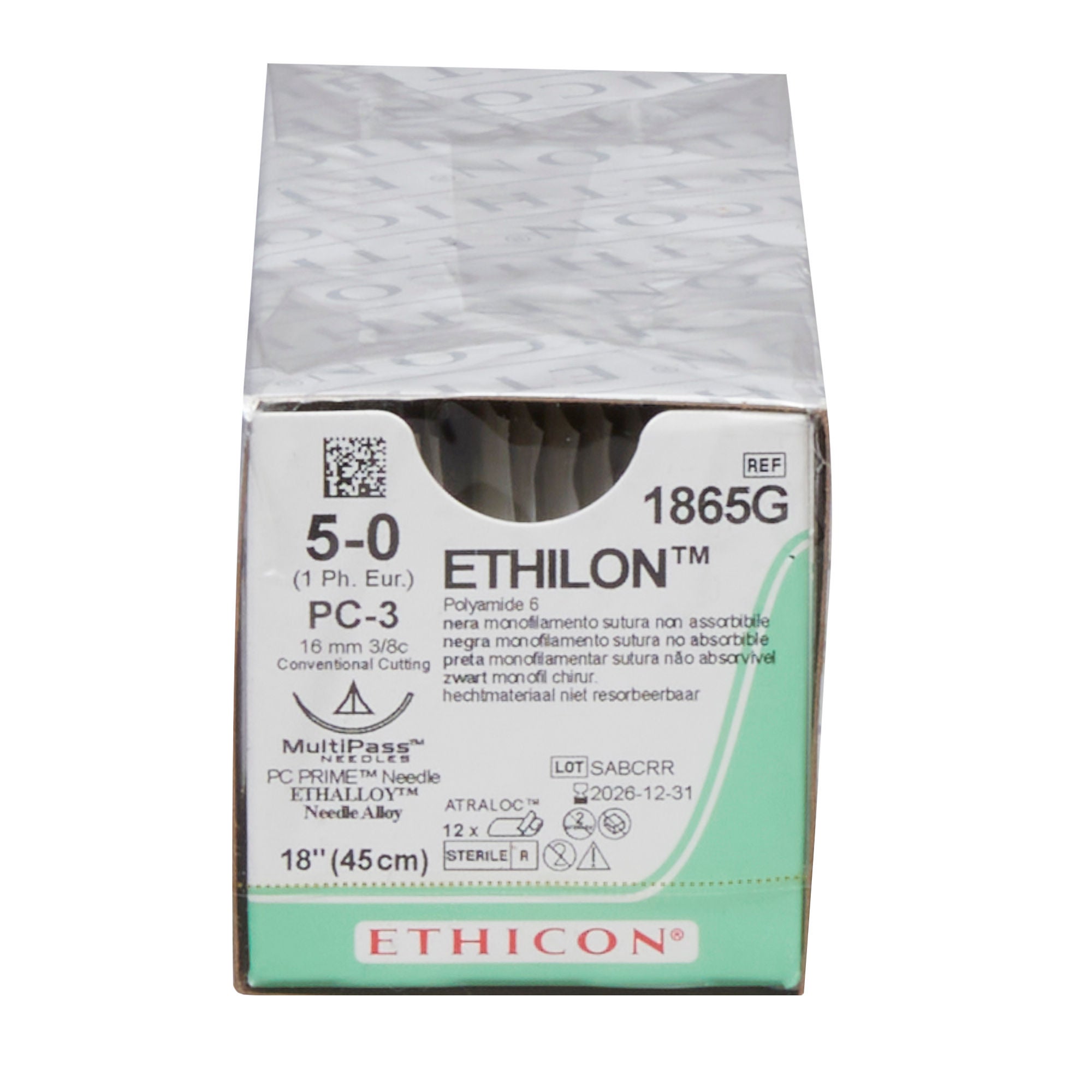 J & J Healthcare Systems - 1865G Ethilon™ Suture with Needle