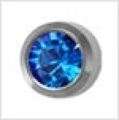 Medisystem - MS3048P Ear Piercing Stud MediStuds® Surgical Stainless Steel Sapphire September Birthstone Bezel Mount