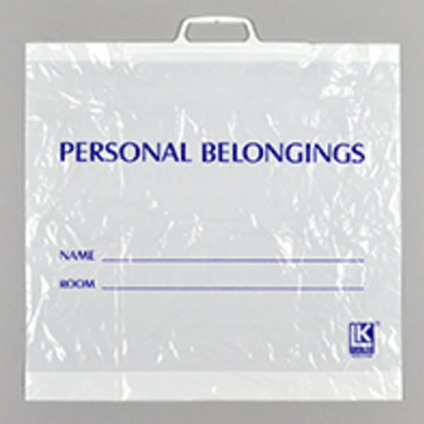 Elkay Plastics - PB19183HW Patient Belongings Bag LK® 18 X 19 Inch LDPE Snap Closure White