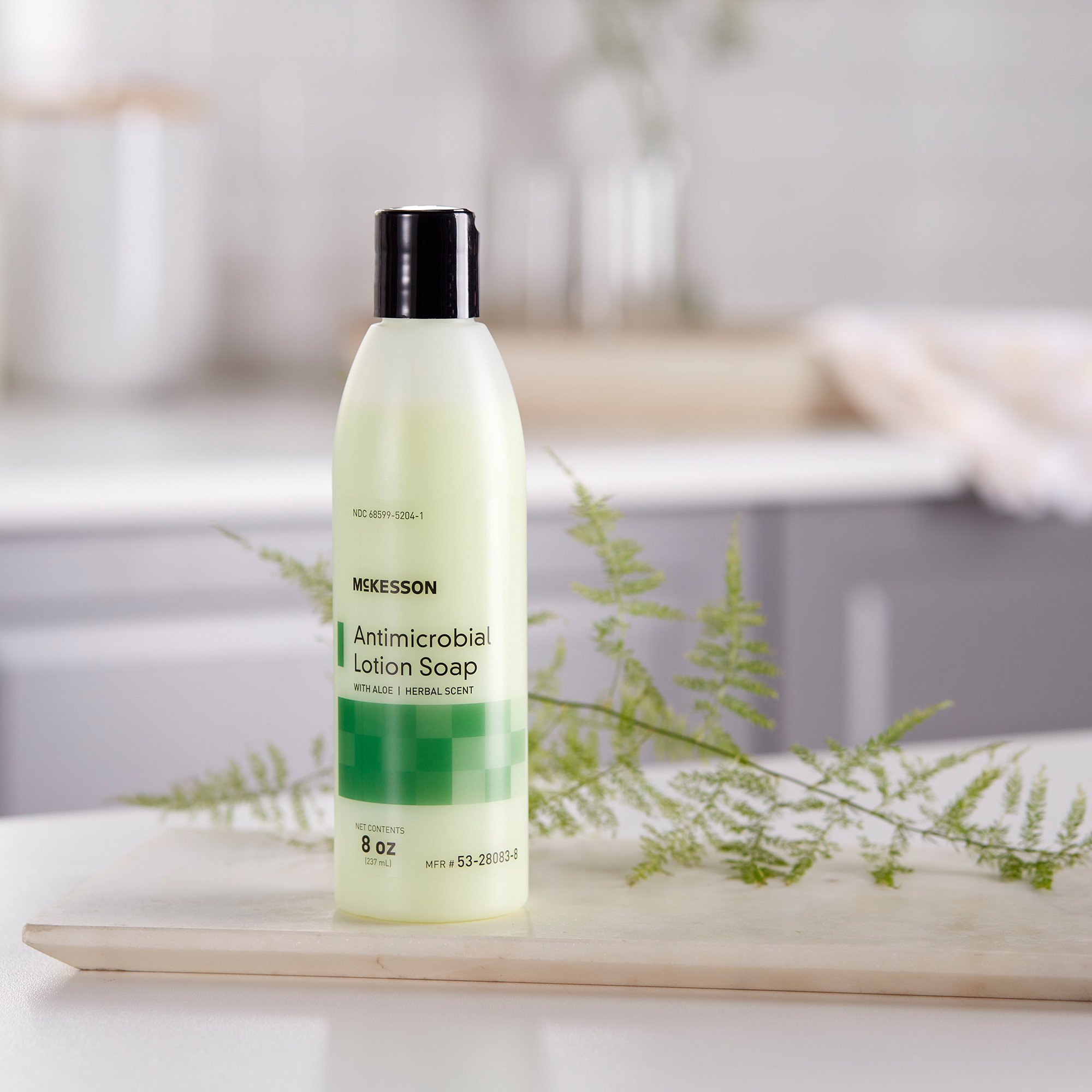 McKesson Brand 53-28083-8 - McKesson Antimicrobial Lotion Soap, Herbal Scent, With Aloe, 8-ounce bottle - 1/Each, 48/Case