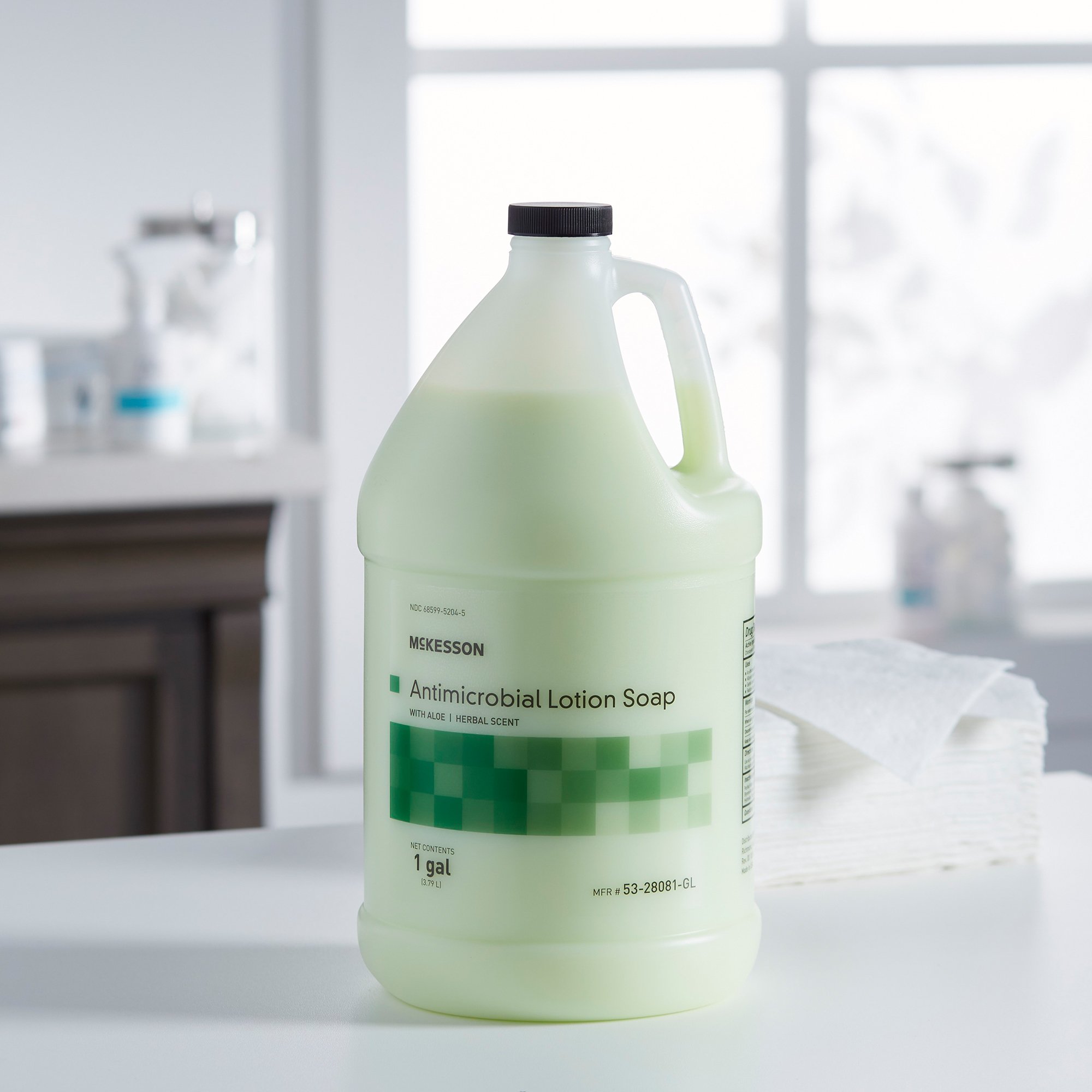 McKesson Brand 53-28081-GL - McKesson Antimicrobial Lotion Soap, Herbal Scent, 1-gallon jug - 1/Each, 4/Case
