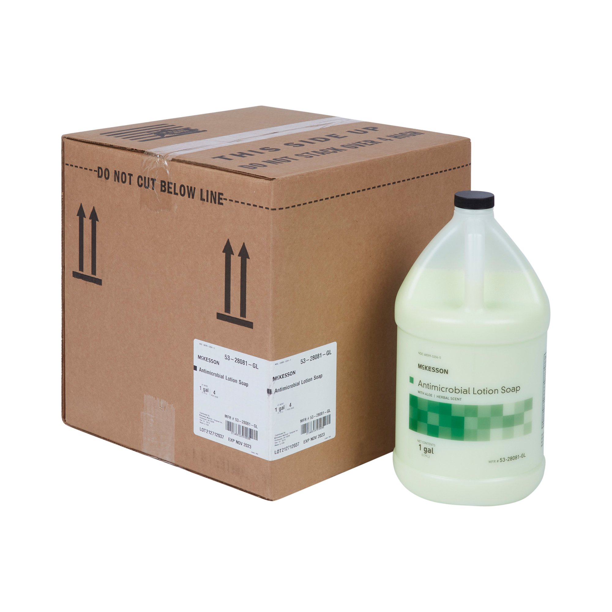 McKesson Brand 53-28081-GL - McKesson Antimicrobial Lotion Soap, Herbal Scent, 1-gallon jug - 1/Each, 4/Case
