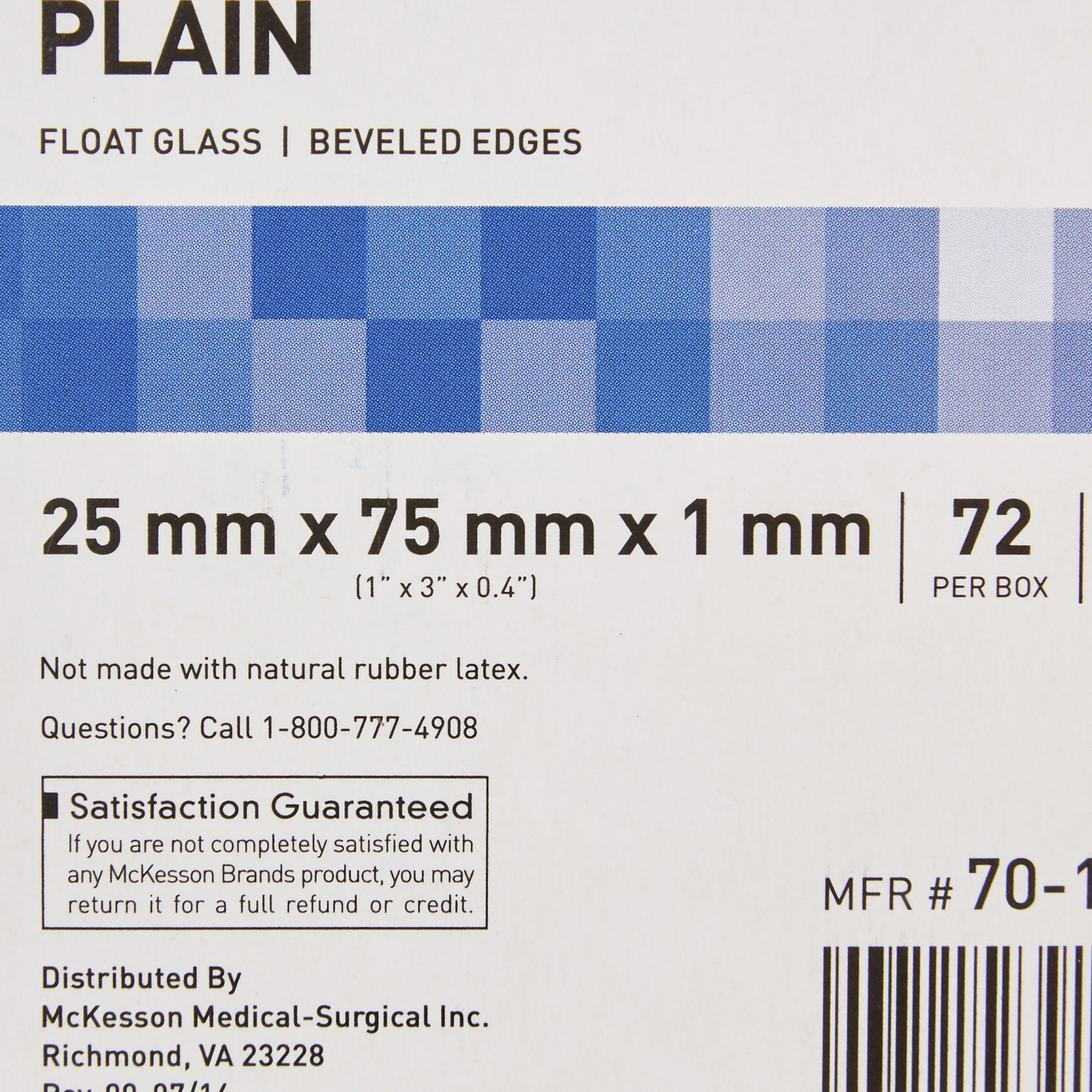 McKesson Brand 70-101PMCK - McKesson Premium Plain Microscope Slide, 25 x 75 mm - 72/Box, 1440/Case