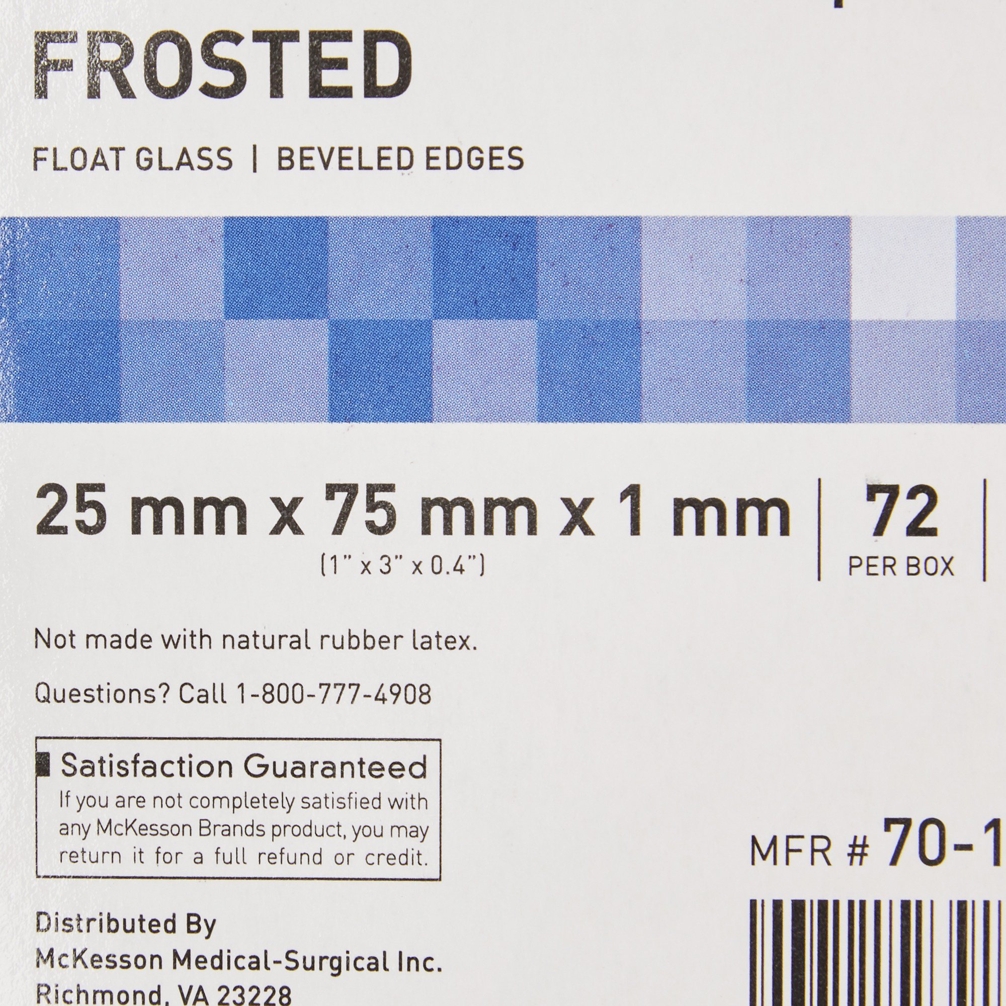 McKesson Brand 70-105PMCK - McKesson Premium Frosted Microscope Slide, 25 x 75 mm - 72/Box, 1440/Case