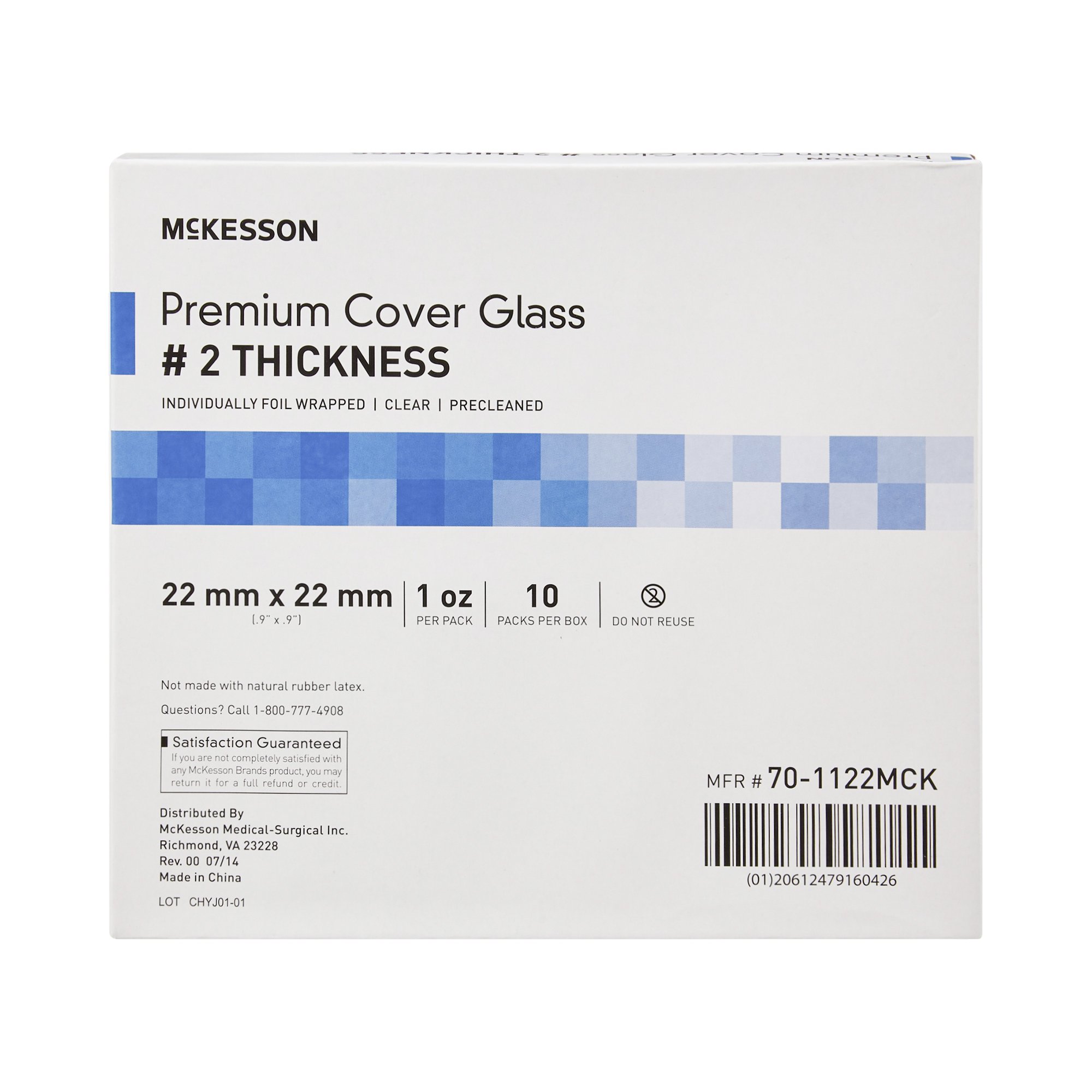 McKesson Brand - 70-1122MCK McKesson Premium No. 2 Thickness Cover Glass