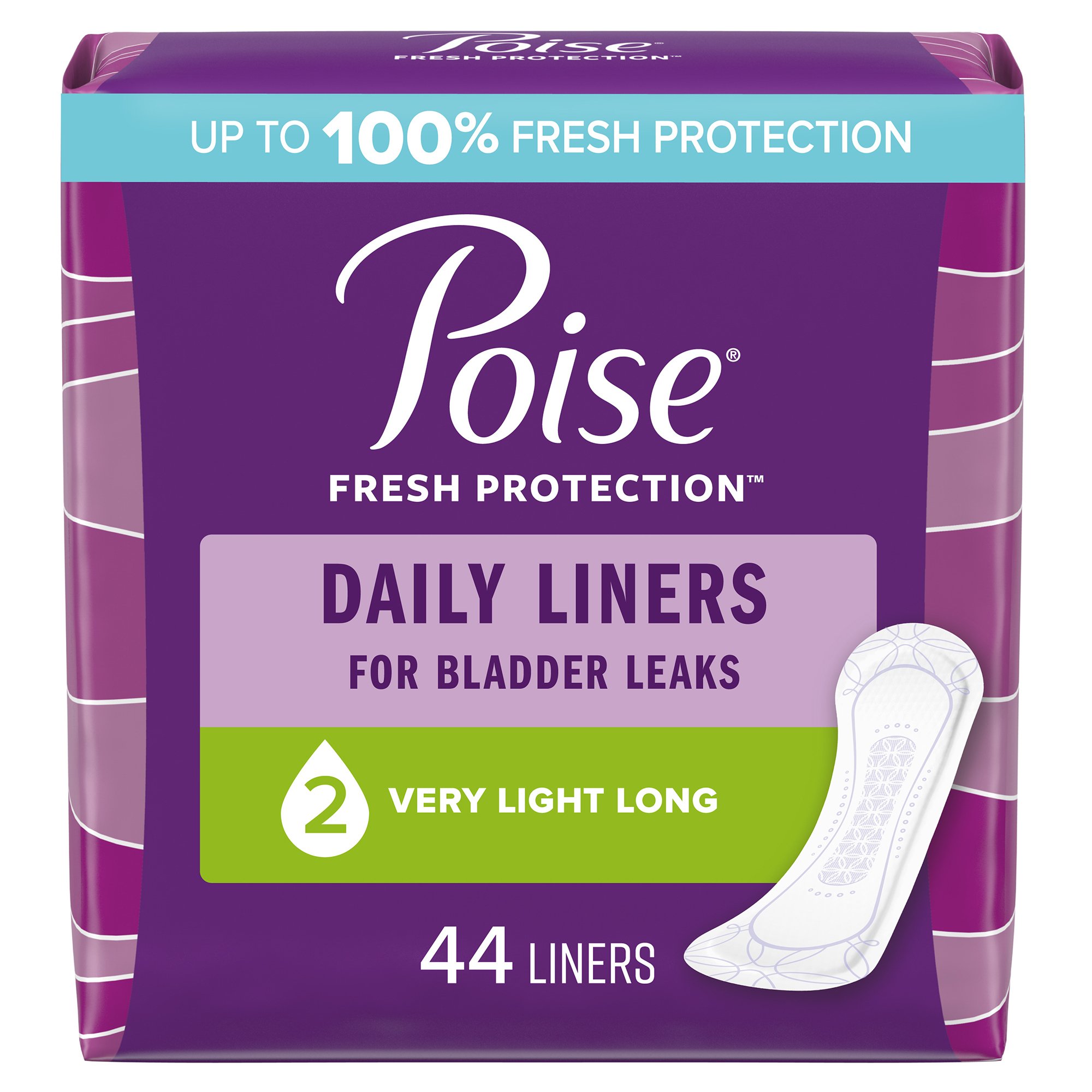 Kimberly Clark 19304 - Poise® Bladder Control Pads for Women, Light Absorbency, 8.5-Inch Length - 44/Pack, 264/Case