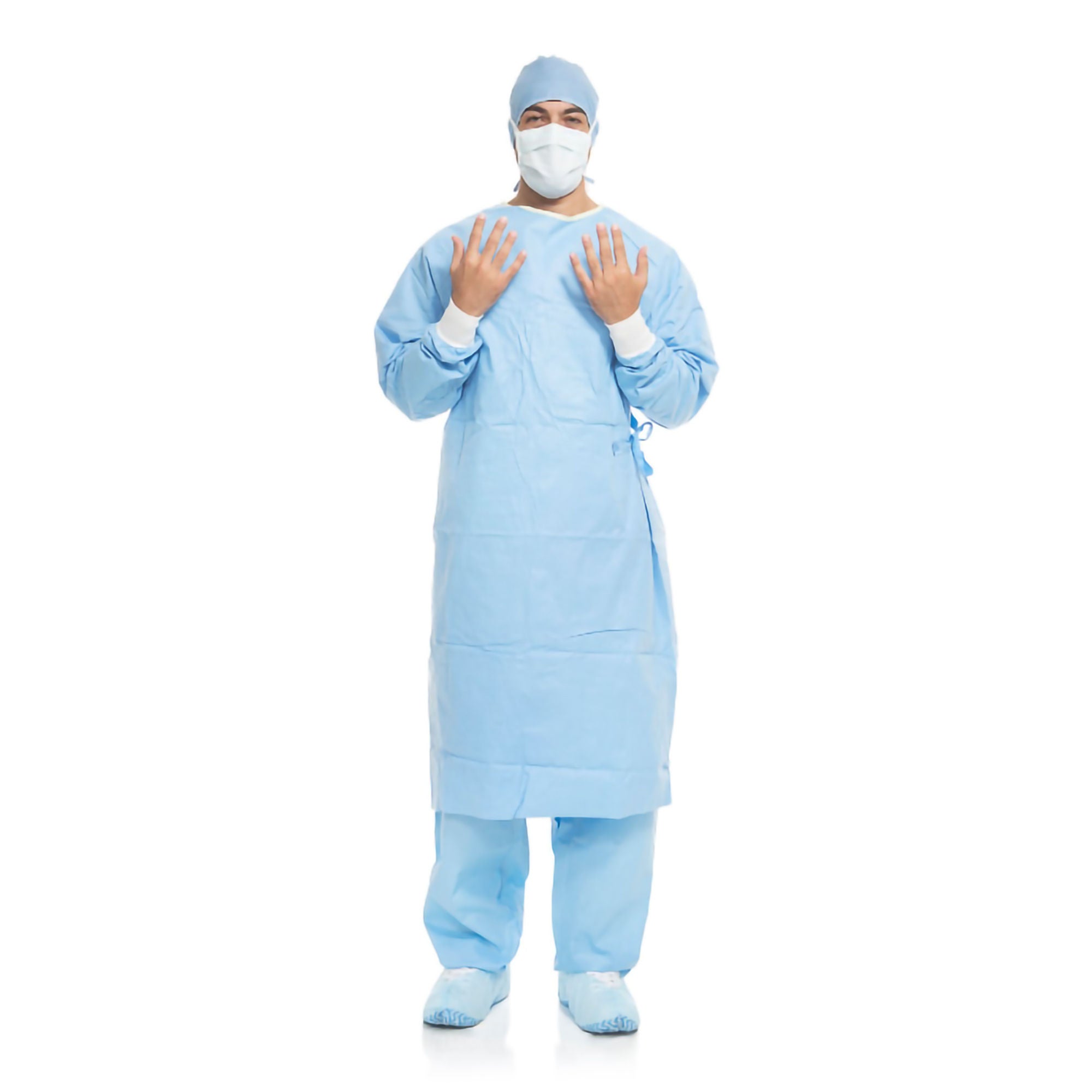 O&M Halyard Inc - 41726 Aero Blue Surgical Gown with Towel