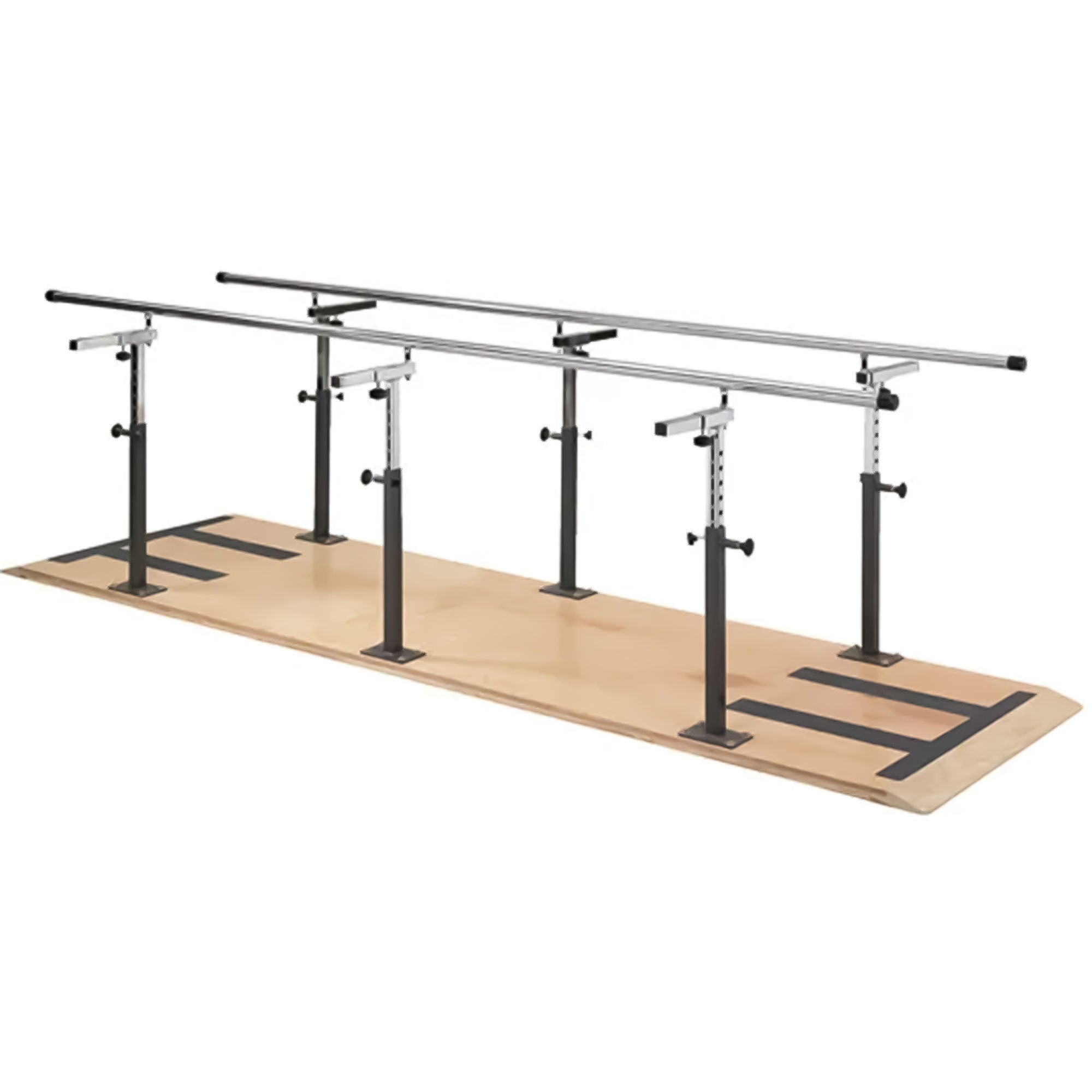 Clinton Industries - 3-2106 Parallel Bars Extra Wide 48 Inch Width, Adjustable Height 20 to 34 X 26 to 39 Inch X 10 Foot Length Black / Tan
