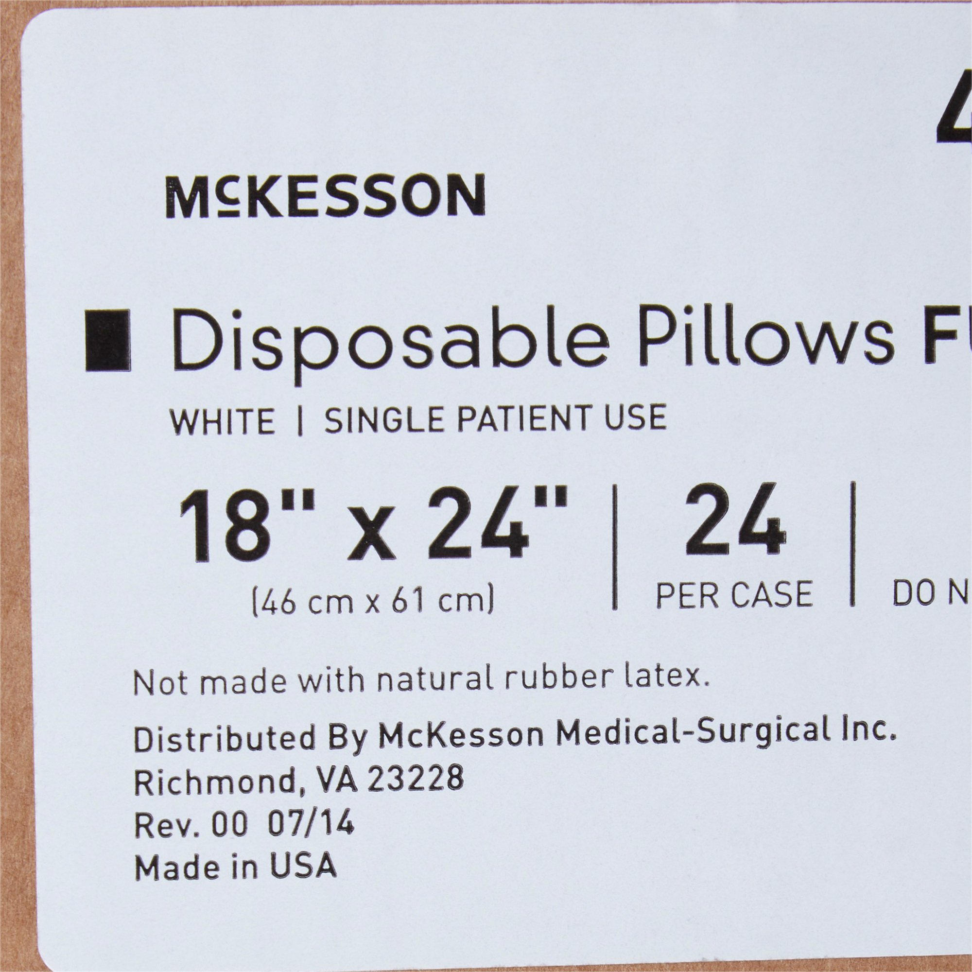 McKesson Brand 41-1824-F - McKesson Disposable Bed Pillow - 1/Each, 24/Case