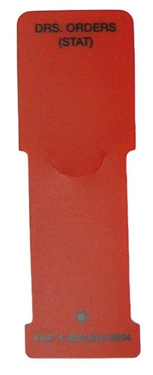 First Healthcare Products - M2253-00 Chart Status Alert System Drs. Orders (STAT) 1-3/5 X 5 Inch Red