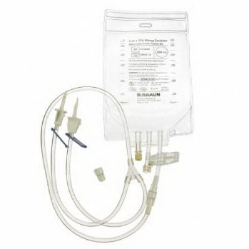 B. Braun - 2112359 EVA Gravity Mixing Container Braun 500 mL 3 Port 2 Lead Transfer Set
