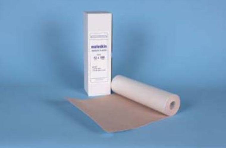 Dr. Jills Foot Pads Inc - MOLESKIN RL 12"X5YD Moleskin Roll Dr. Jill's One Size Fits Most Adhesive Backing Foot