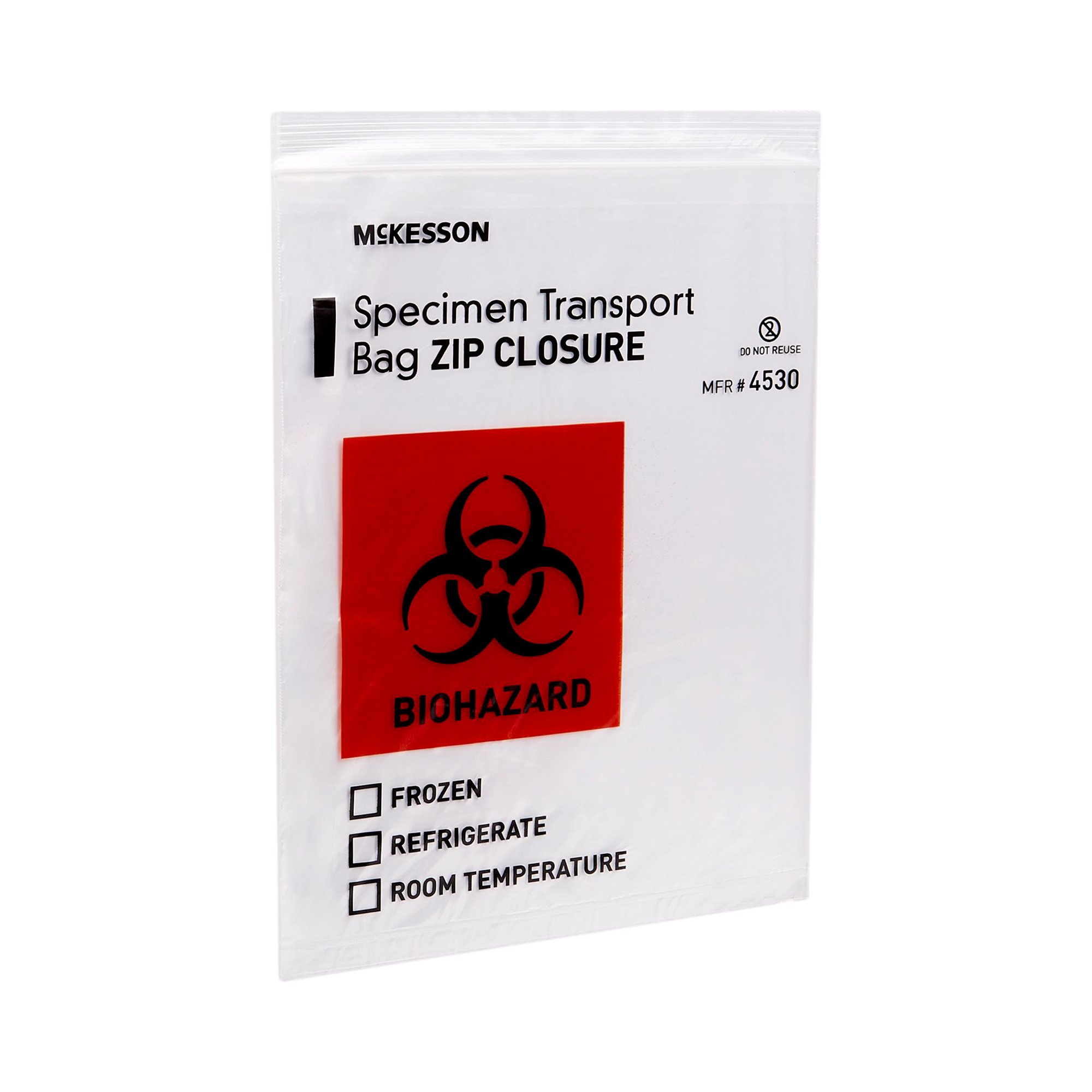 McKesson Brand 4530 - McKesson Specimen Transport Bag, Zip Closure, 8 x 10 Inch - 1/Each, 1000/Case