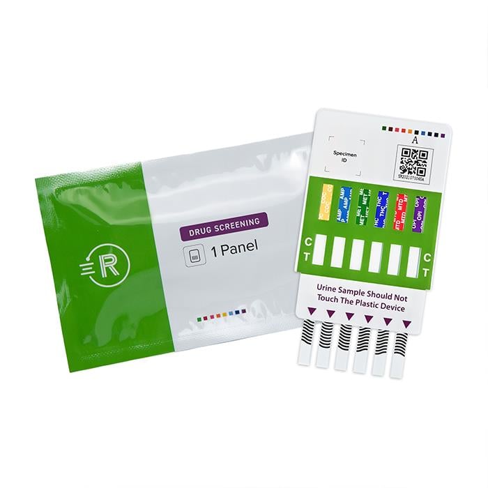 BTNX - D12.2-1P29-25 Drugs of Abuse Test Kit Rapid Response™ AMP1000, BAR300, BUP10, BZO300, COC300, mAMP/MET1000, MTD300, OPI2000, OXY100, PCP25, TCA1000, THC50 25 Tests CLIA Waived
