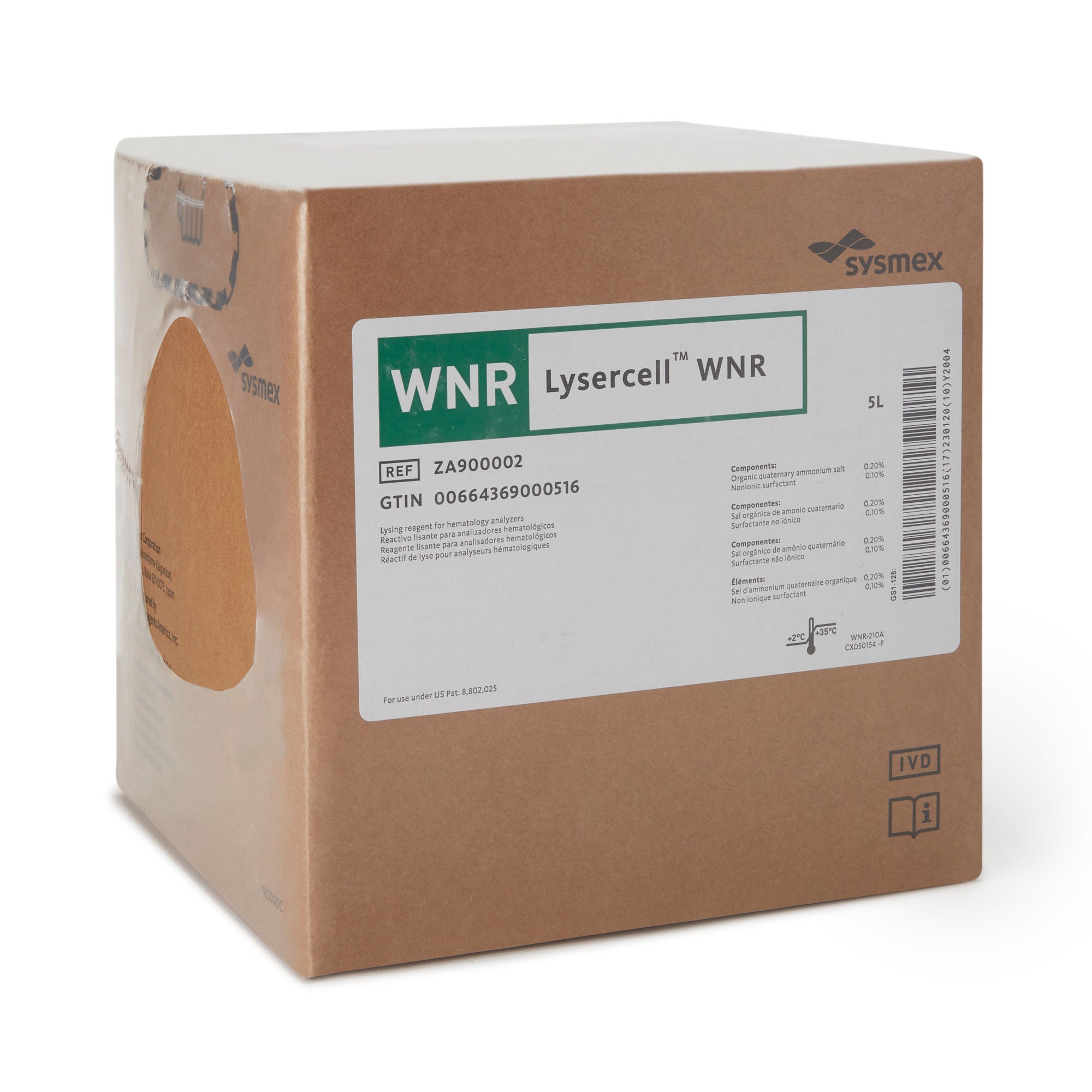 Sysmex America - ZA900002 Hematology Reagent Lysercell® WNR White Blood Cell Count (WBC) For Hematology Analyzer