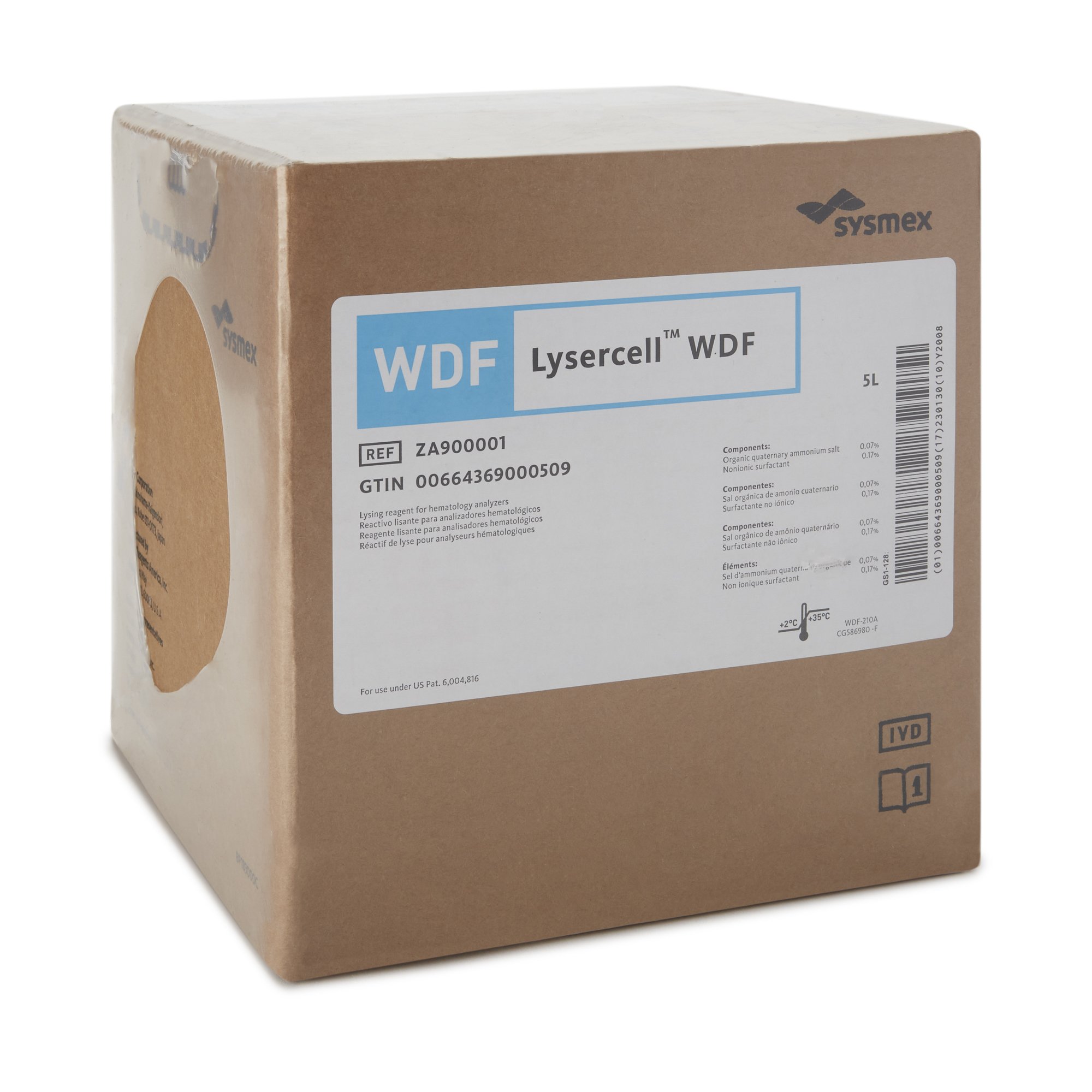 Sysmex America ZA900001 - Lysercell® WDF Reagent, 5 mL - 1/Each