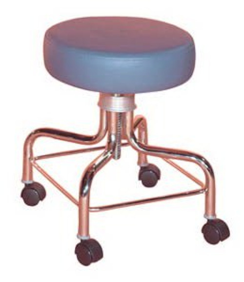 Galaxy Enterprises - 1125 Exam Stool Without Backrest Swivel Height Adjustment 4 Casters Black