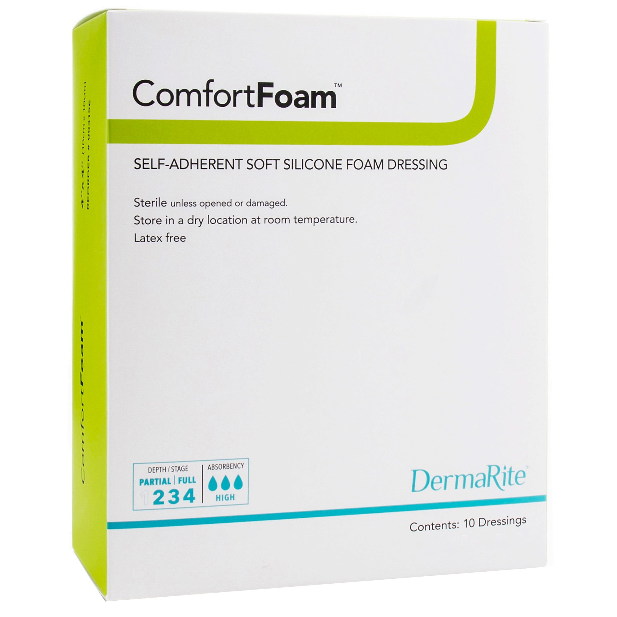Sion Brands LLC 44330 - ComfortFoam™ Silicone Adhesive without Border Silicone Foam Dressing, 3 x 3 Inch - 1/Each, 10/Box