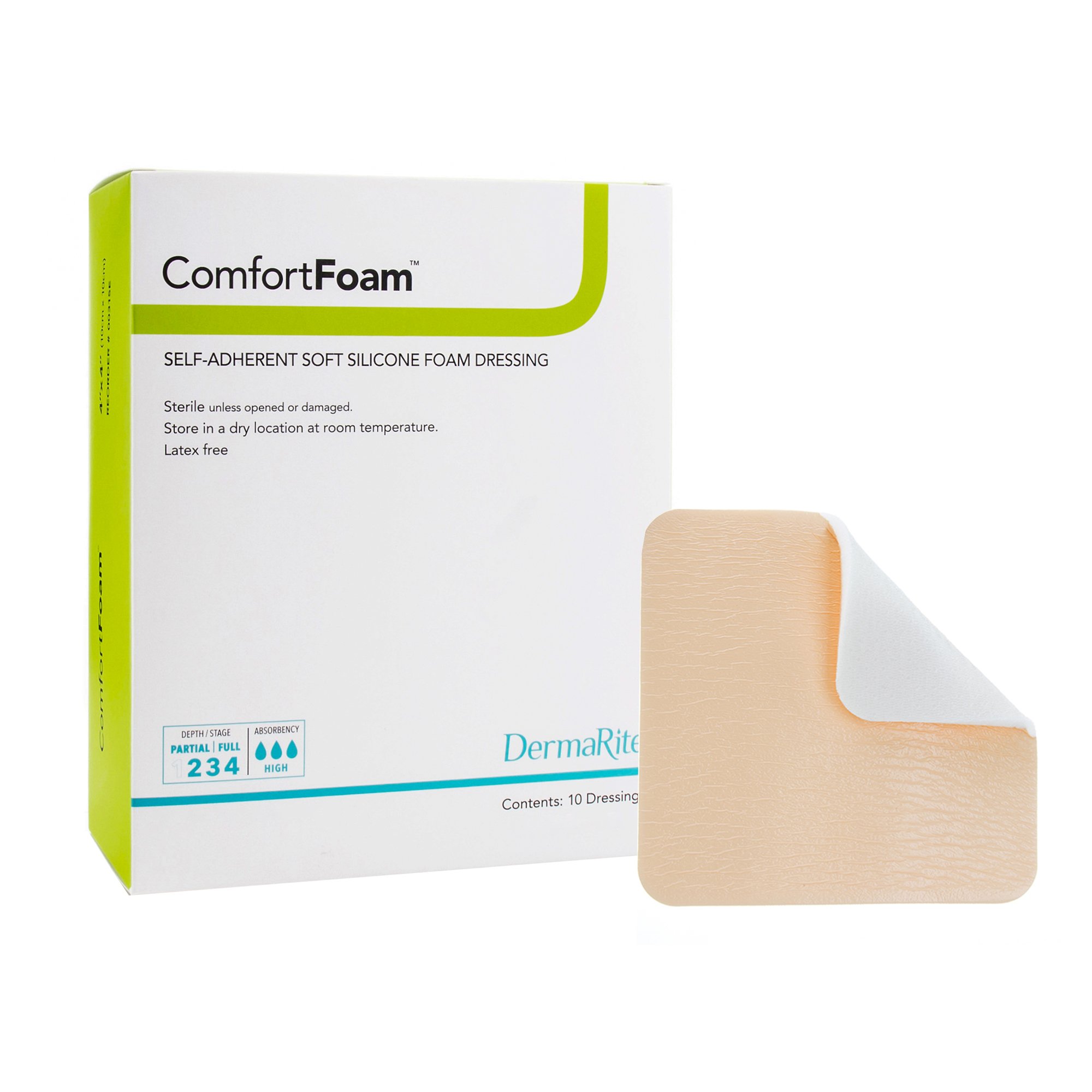 Sion Brands LLC - 44330 ComfortFoam™ Silicone Adhesive without Border Silicone Foam Dressing